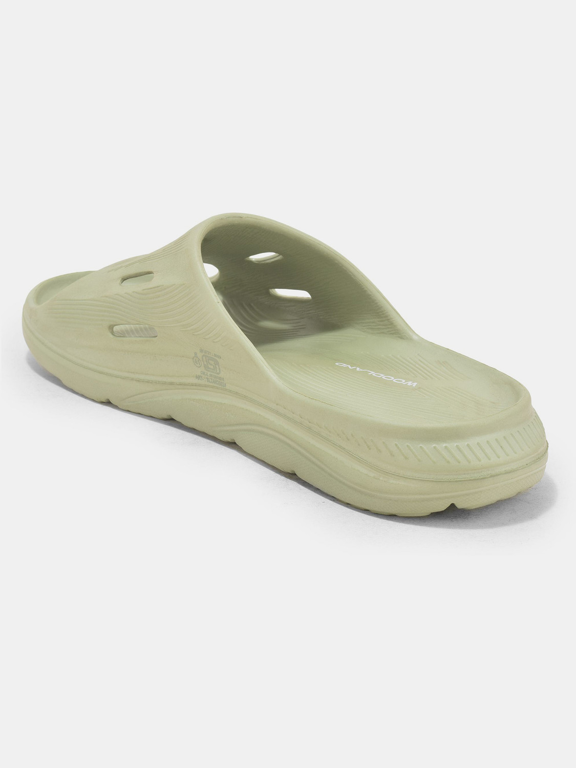 Image of WOODLAND Comfortable Lightweight Cushioned Daily Use Men Slides (Green, 7)