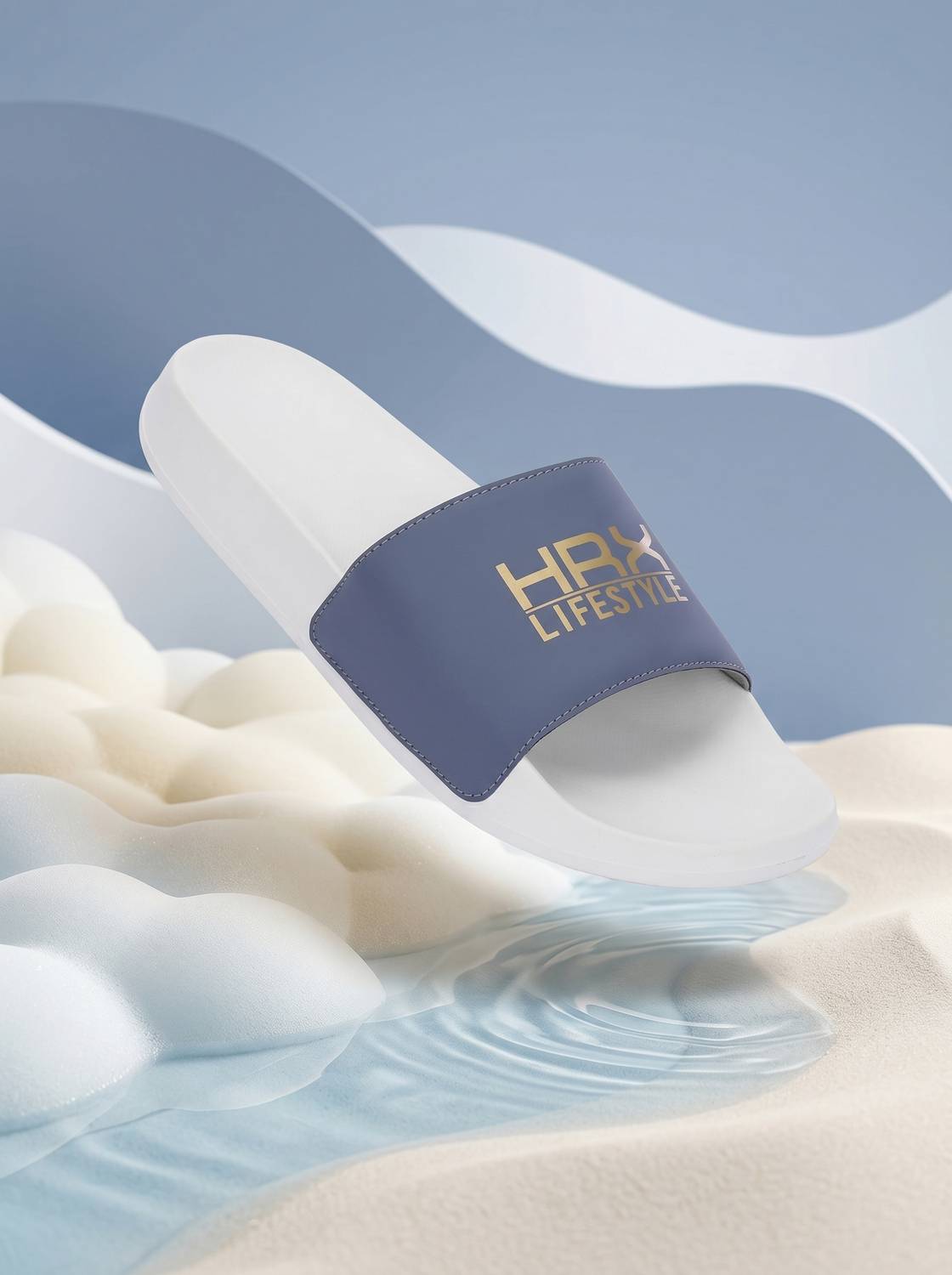 HRX by Hrithik Roshan Men Blue Slides - Image 1