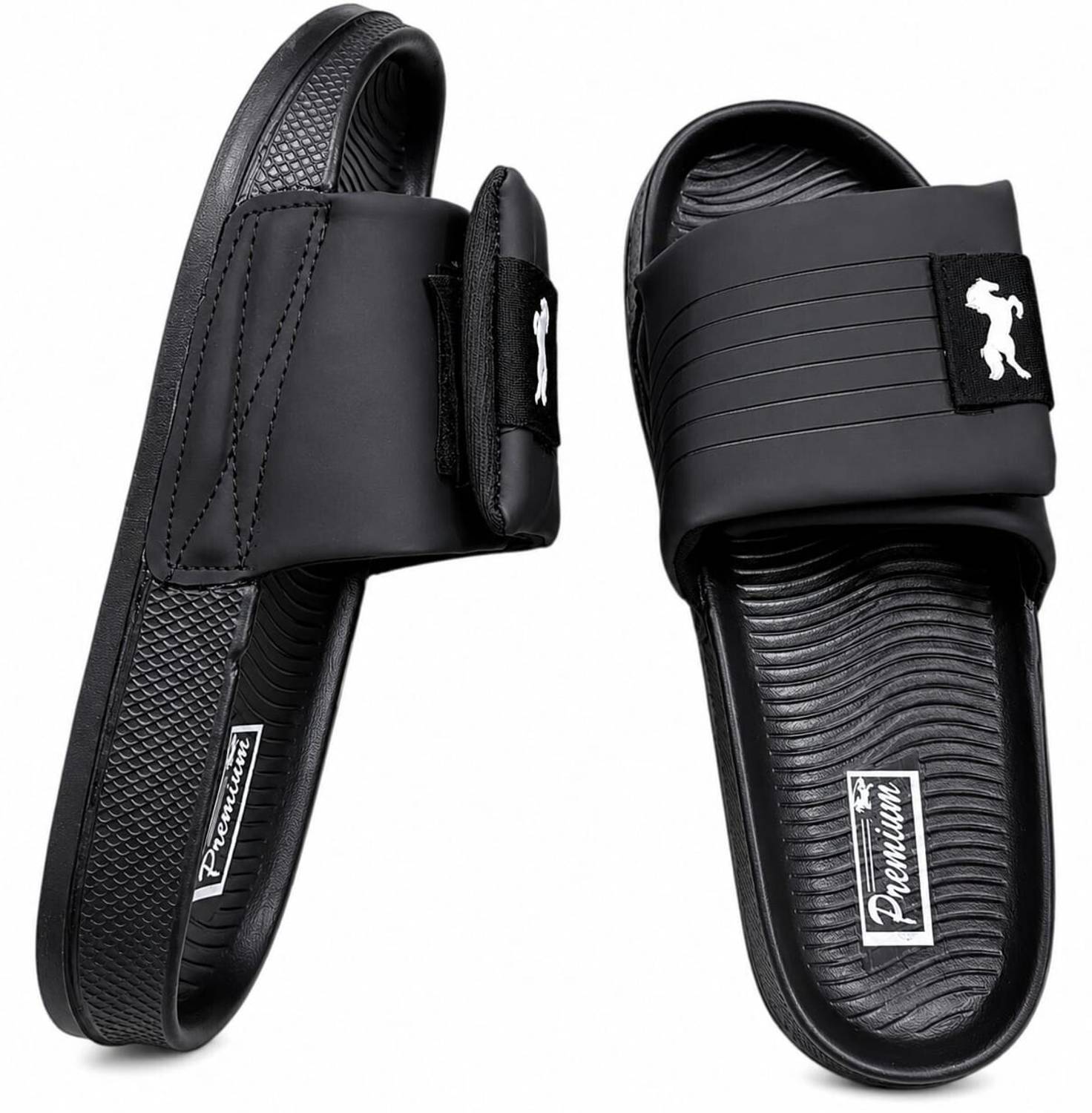 zolto Men Black Flip Flops - Image 5