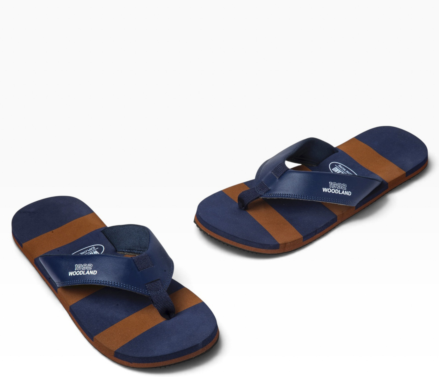Image of WOODLAND Lightweight Comfortable Casual Summer Wear Men Slippers (Navy, 8)