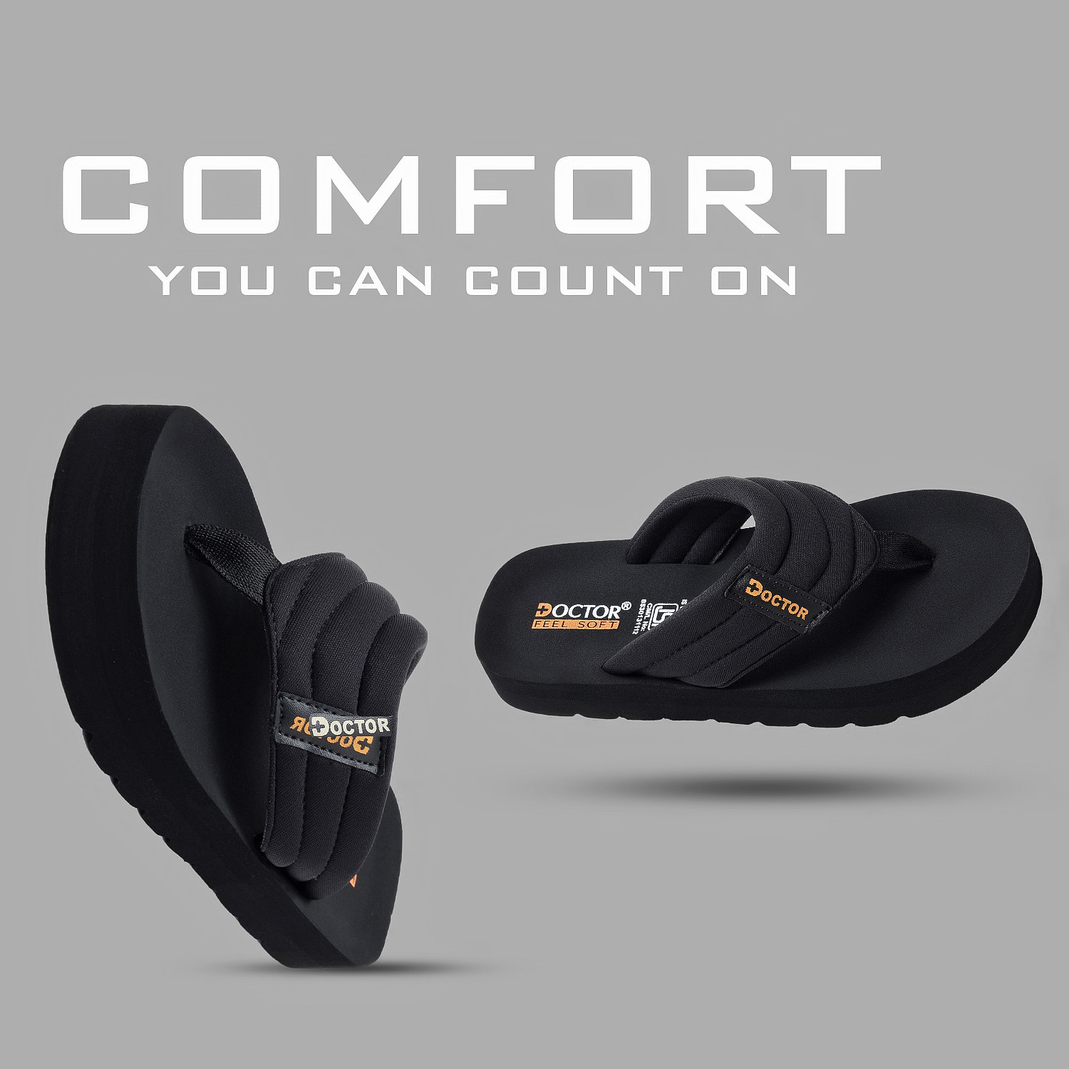 Image of DOCTOR FEEL SOFT Men Men Premium Orthopedic|Soft Cushion|EVA Sole|Lightweight|All-Day Comfort Slipper Slippers