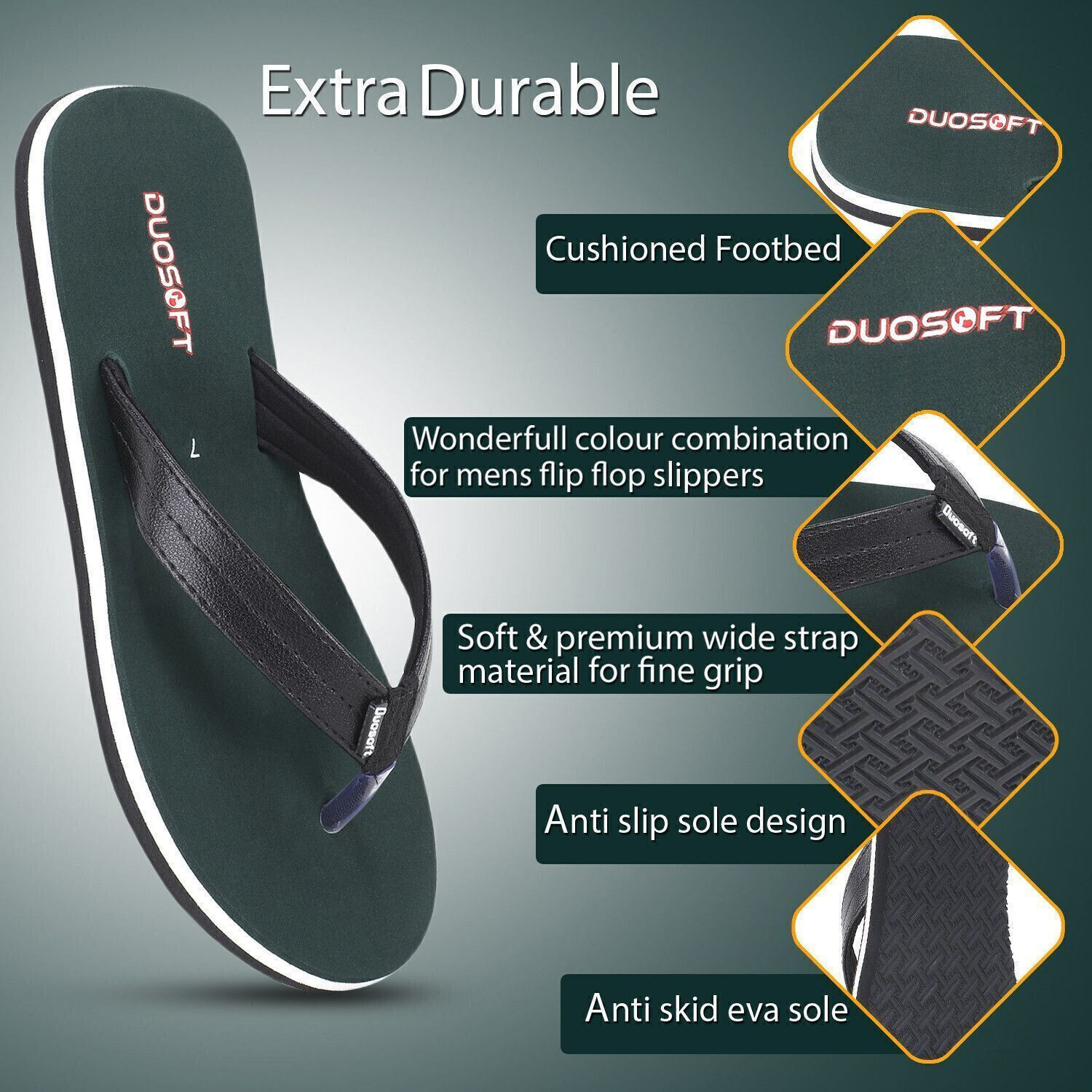 Image of DUOSOFT Men Doctor|Orthopedic|Lightweight|Antiskid Non Slip Slippers