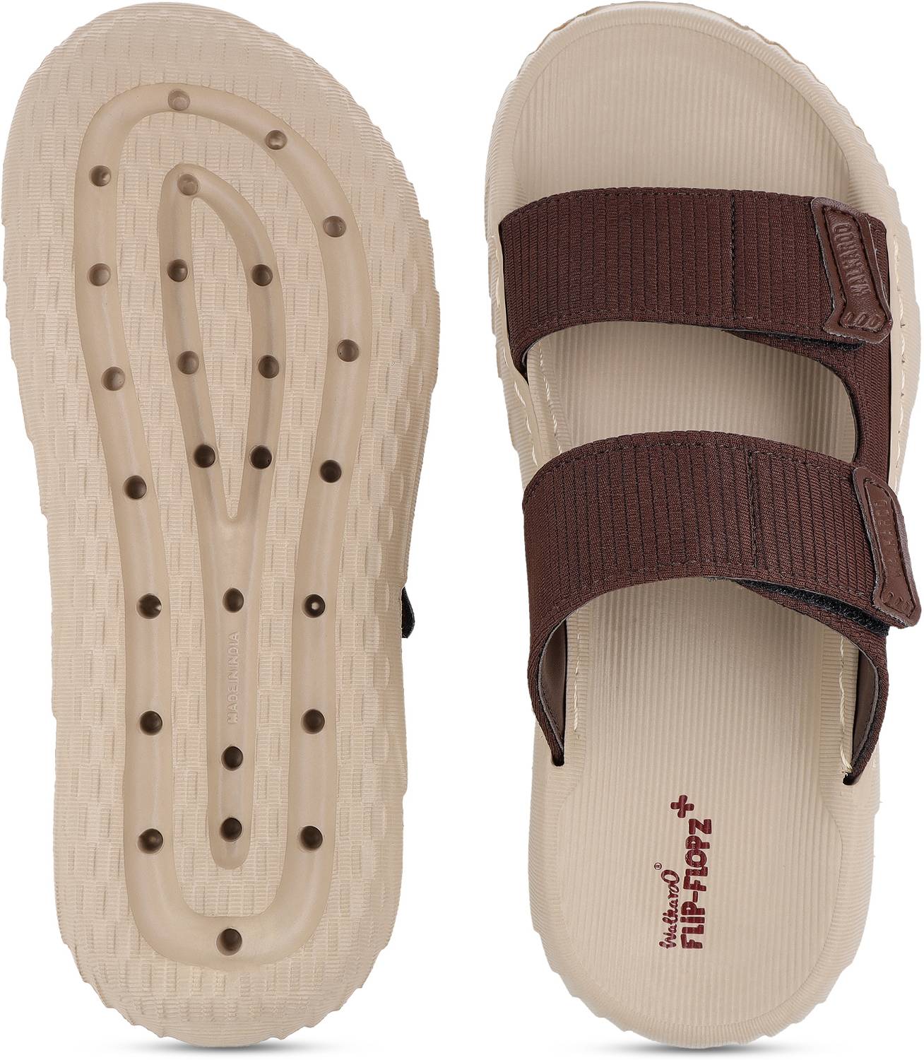 WALKAROO Men Brown Flip Flops - Image 3