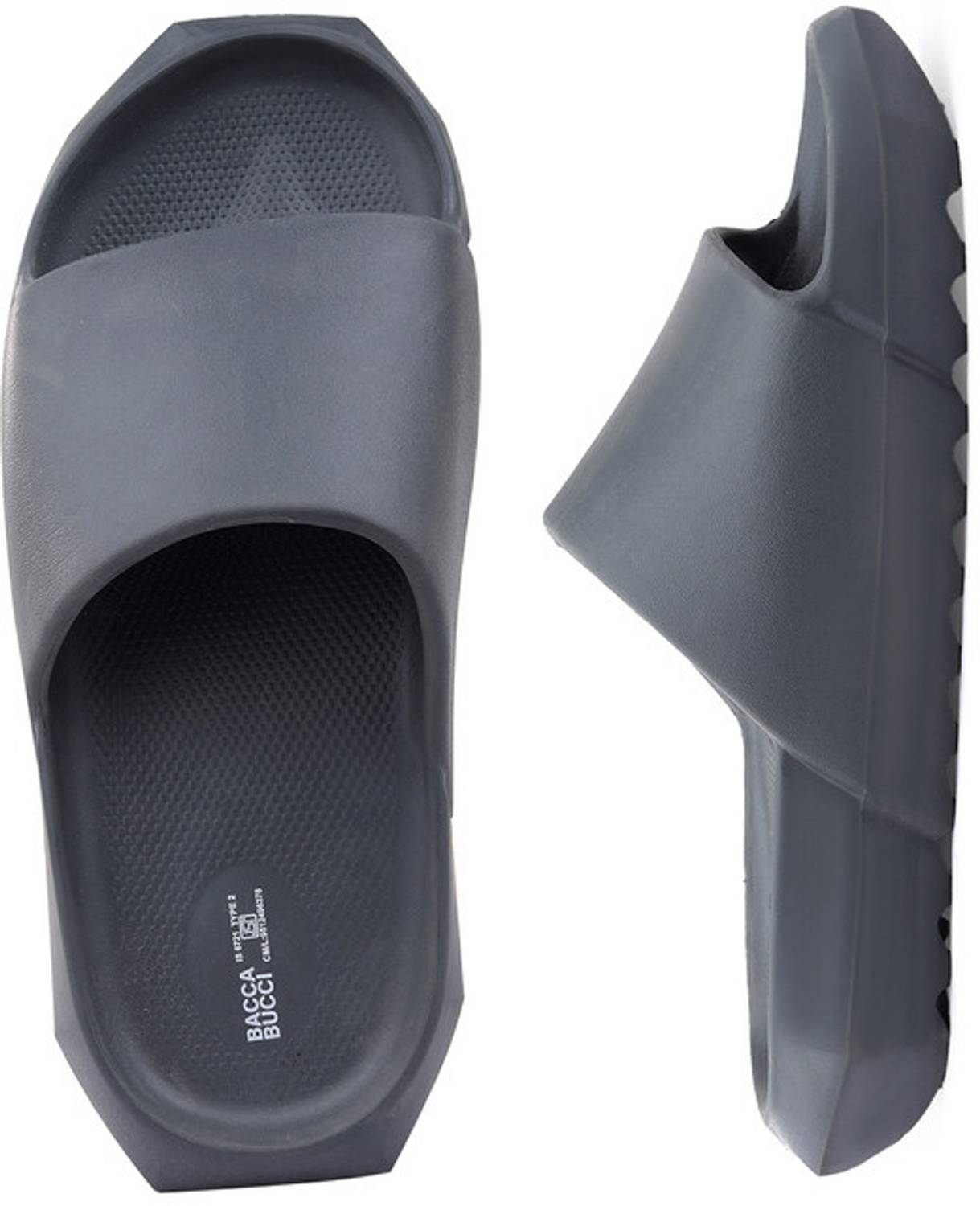 bacca bucci Men Slides - Gray - Image 3