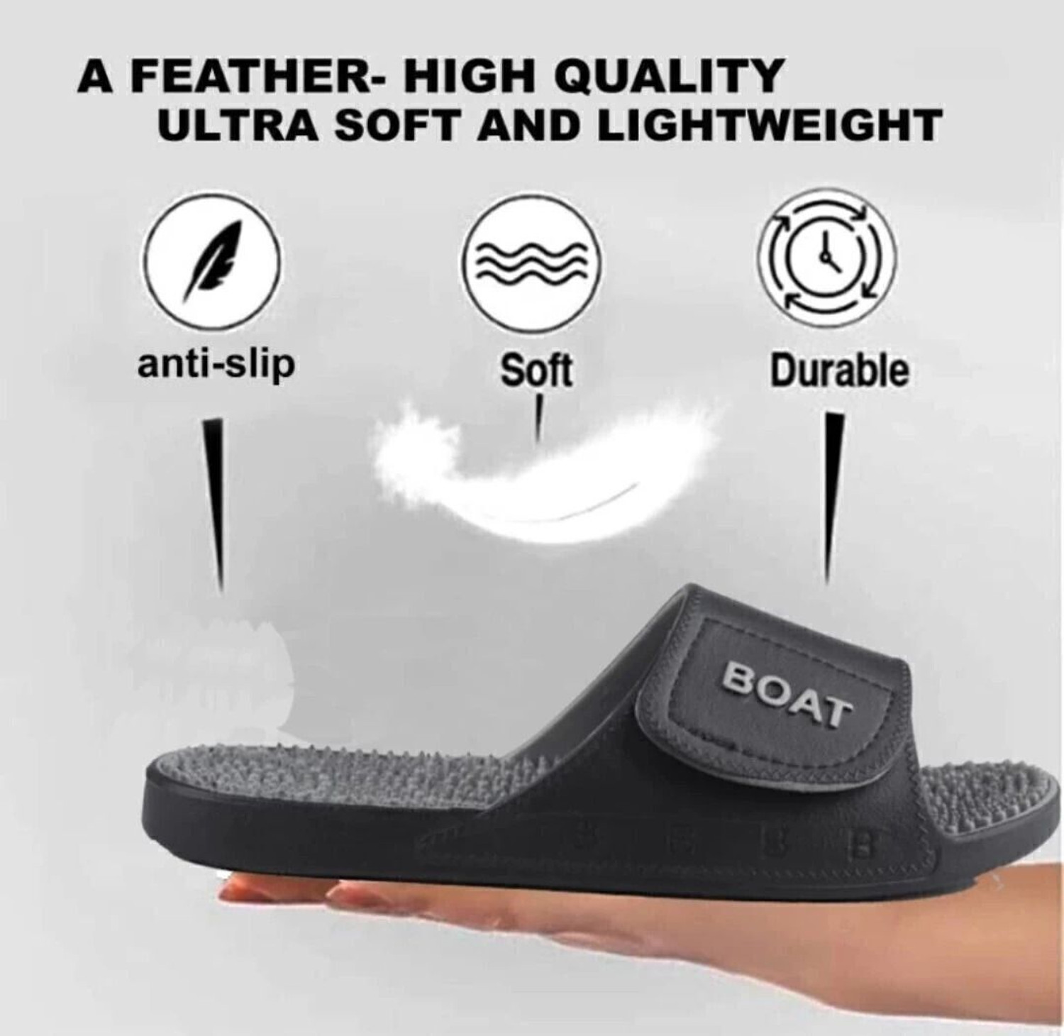 Image of Slider style Men Men Slides Accupressure Orthopedic Comfortable Soft Trending Stylish Slip-On Flip Flops