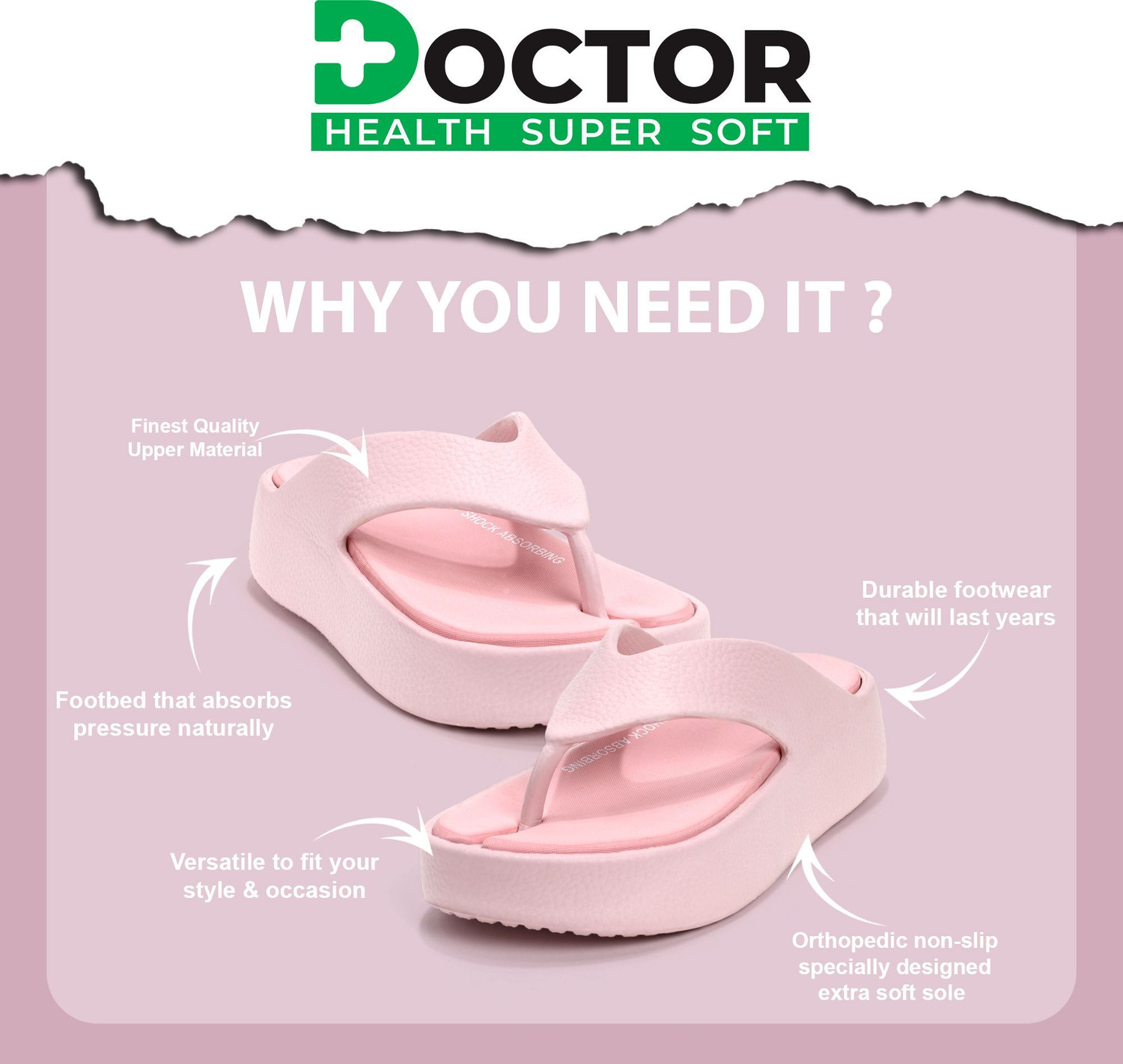 Image of Doctor Health Super Soft Women Newly Launch|Classic Ultra Soft|Cushion|Comfort|Premium|Stylish Slippers