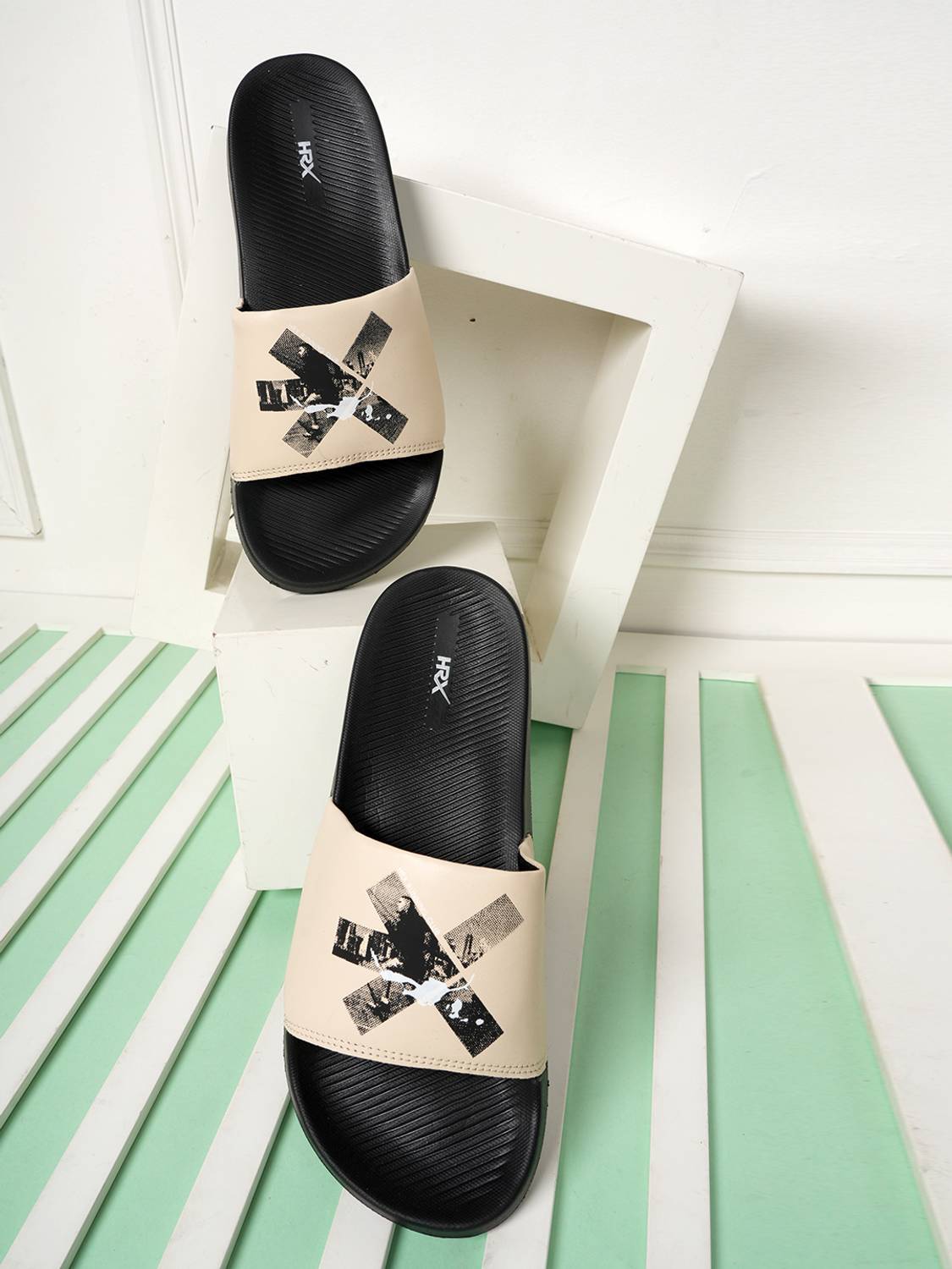HRX by Hrithik Roshan Unisex Slides Black - Image 2