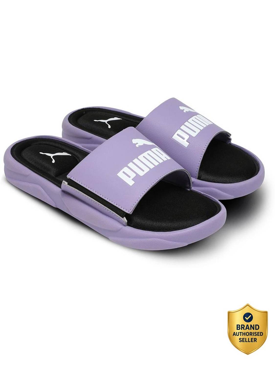 PUMA Men Purple Slides - Image 1
