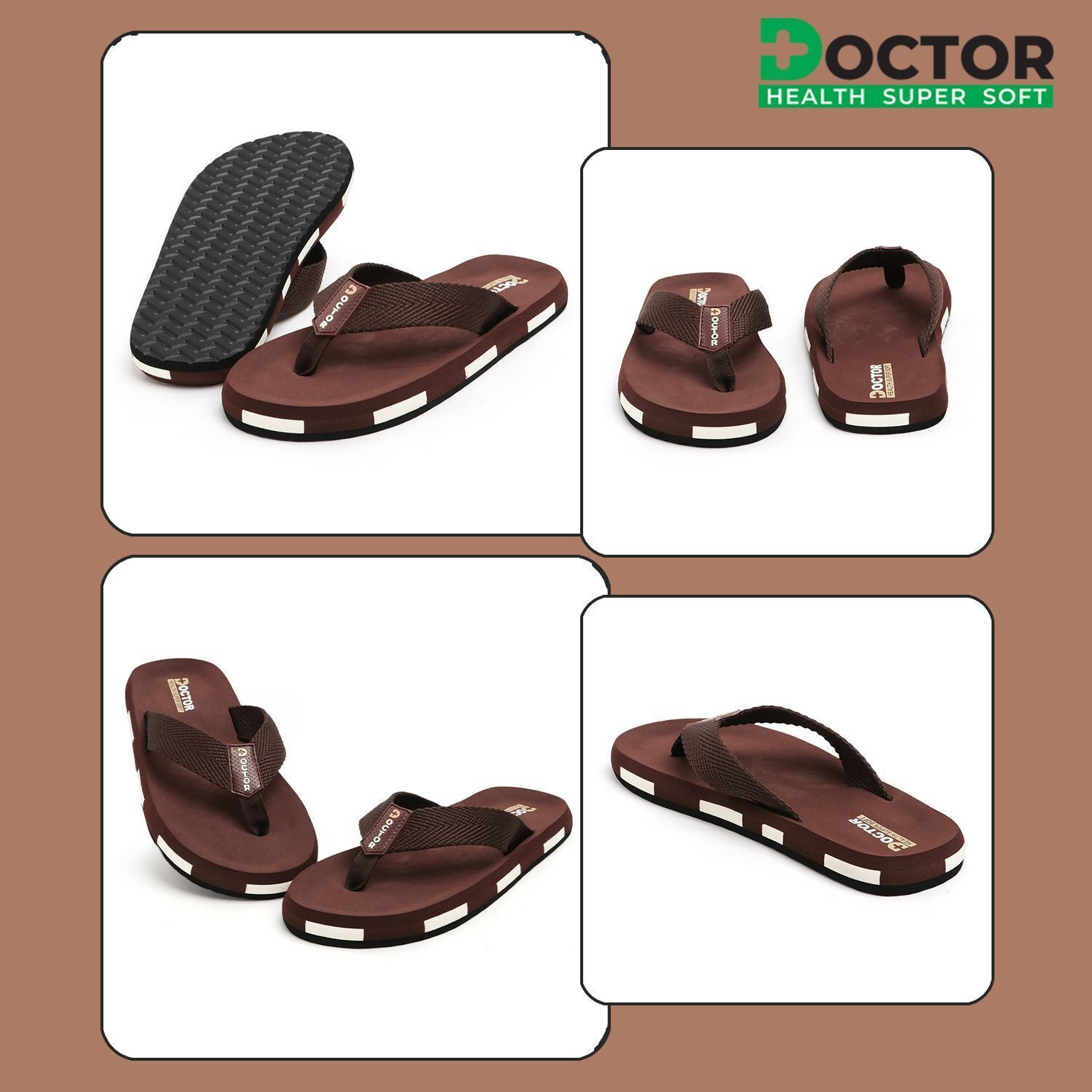 Image of Doctor Health Super Soft Men Men's Orthopedic Slippers | Soft Cushion, Lightweight, Doctor Recommended Design Slippers