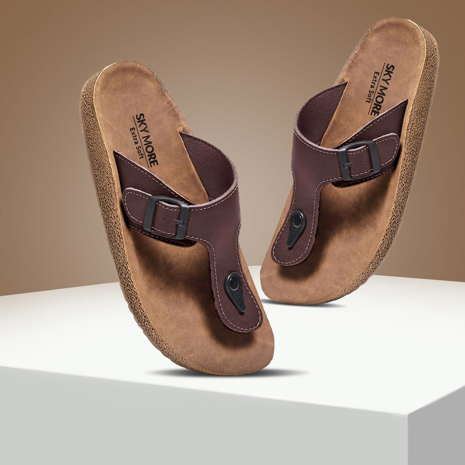 Image of SKYMORE Men Slippers | Orthopedic | Casual Slides | Open Flipflops | Lightweight Slippers