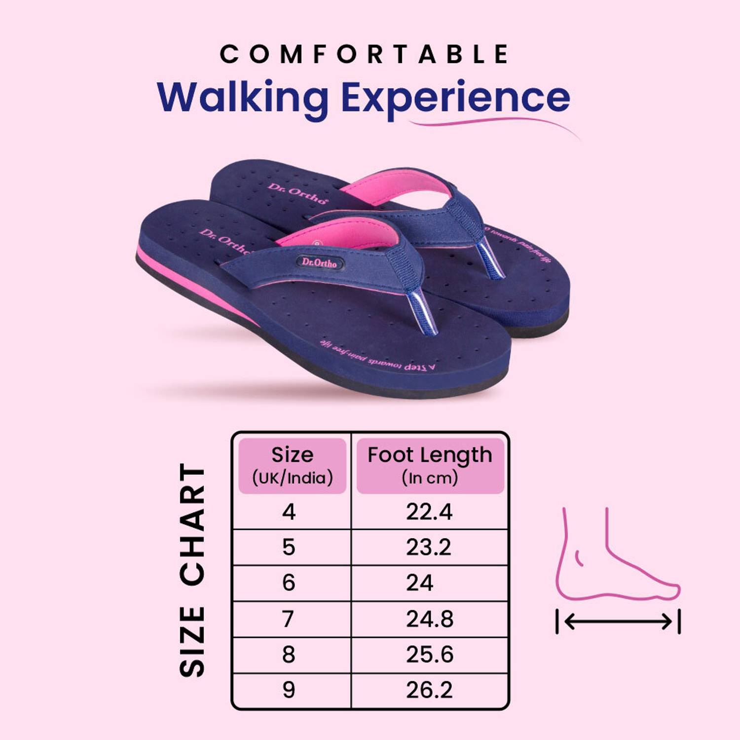 Dr. Ortho Women Extra Soft Slippers Blue - Image 5
