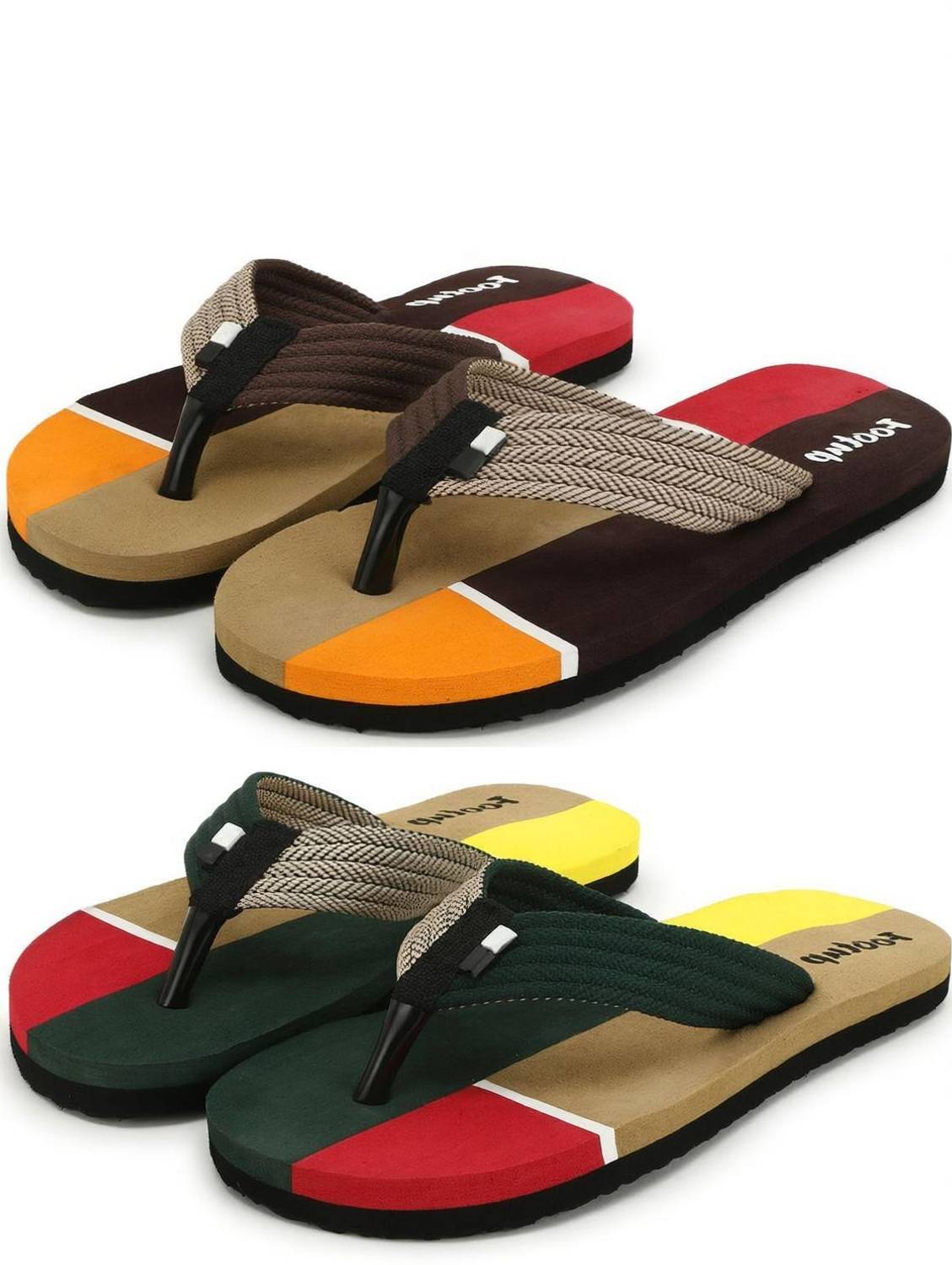 Footup Men Pack of 2 House Slippers