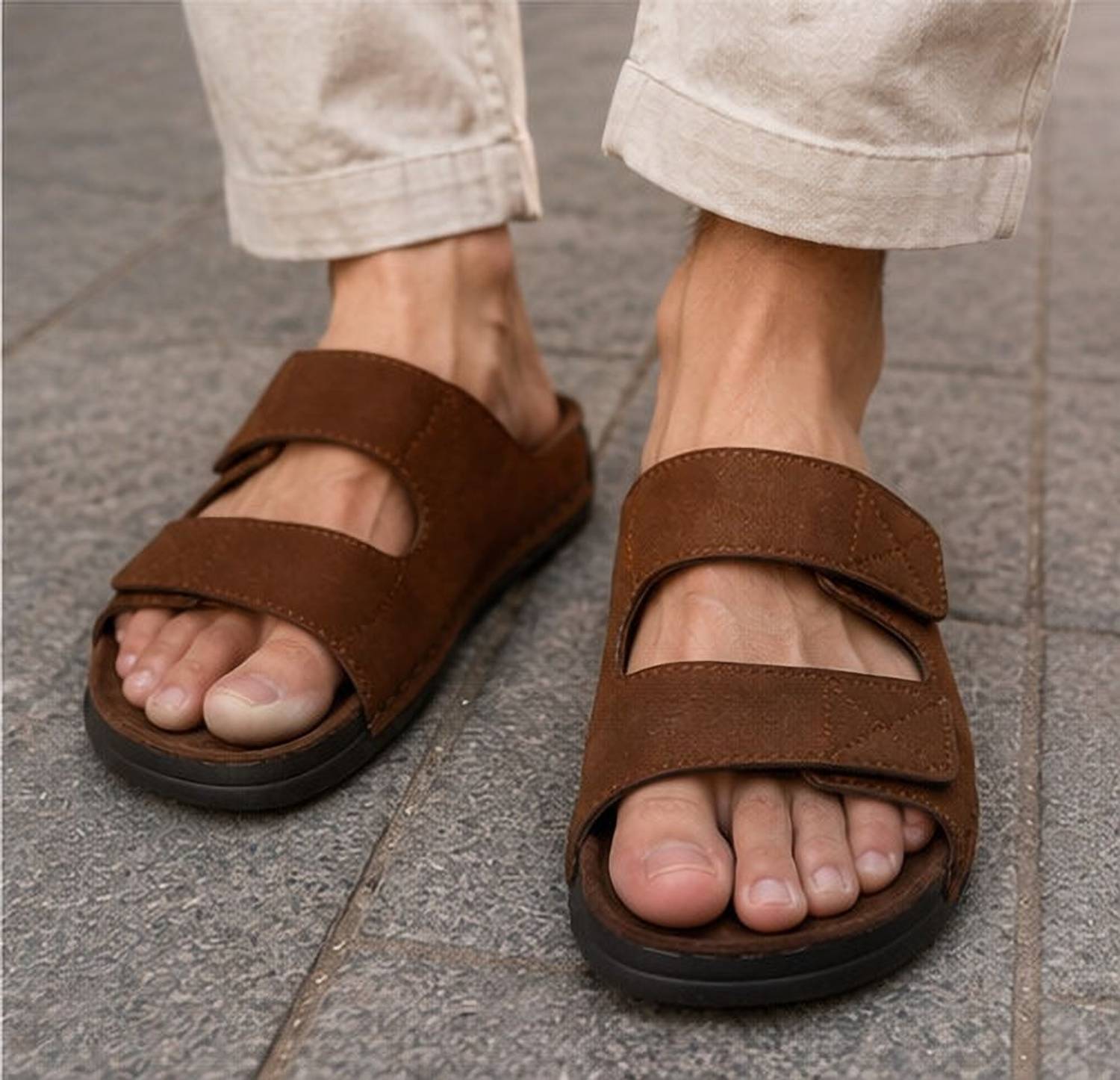 Nyzora Men Slides Brown - Image 3