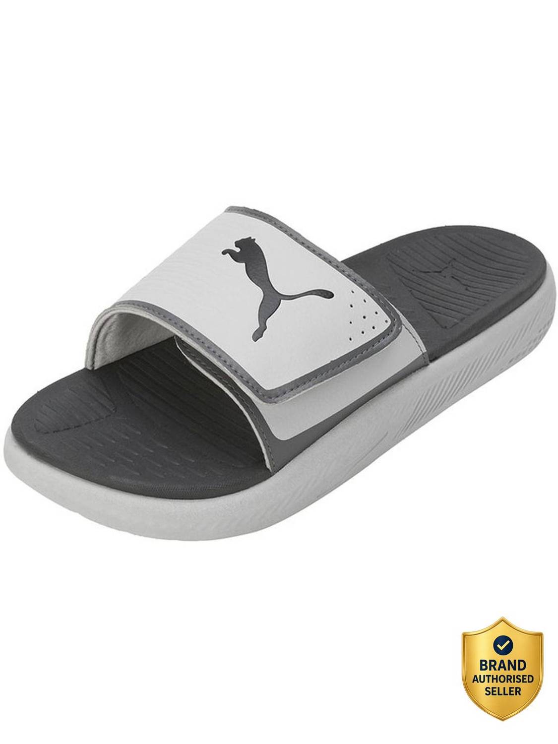 PUMA Men Softride Slide V Slides (Gray)