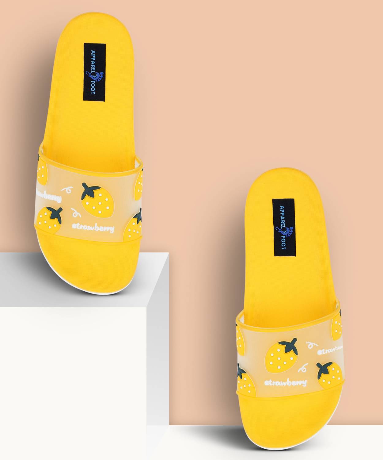 Apparel4Foot Women Flip flops for girls women Strawberry Printed Slippers| Women Home Slides| Girls Casual Chappals| Girls Footwear| Perfect Flipflops For Daily Wear| Walking Slippers for girls women Slides