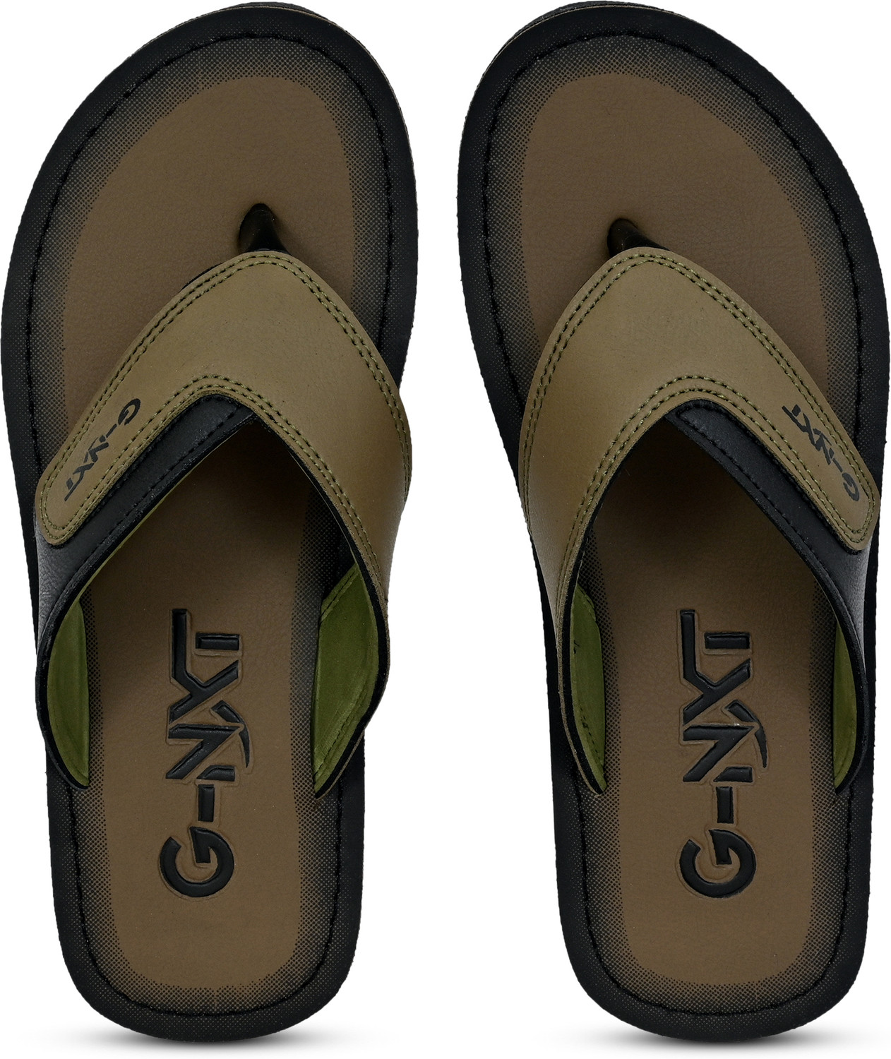 Image of G NXT Men Flip Flops (Green, 8)