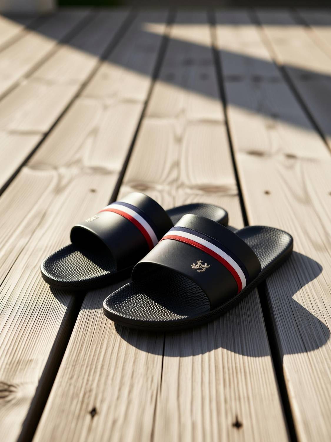 Foot Print Men Slides Black - Image 2