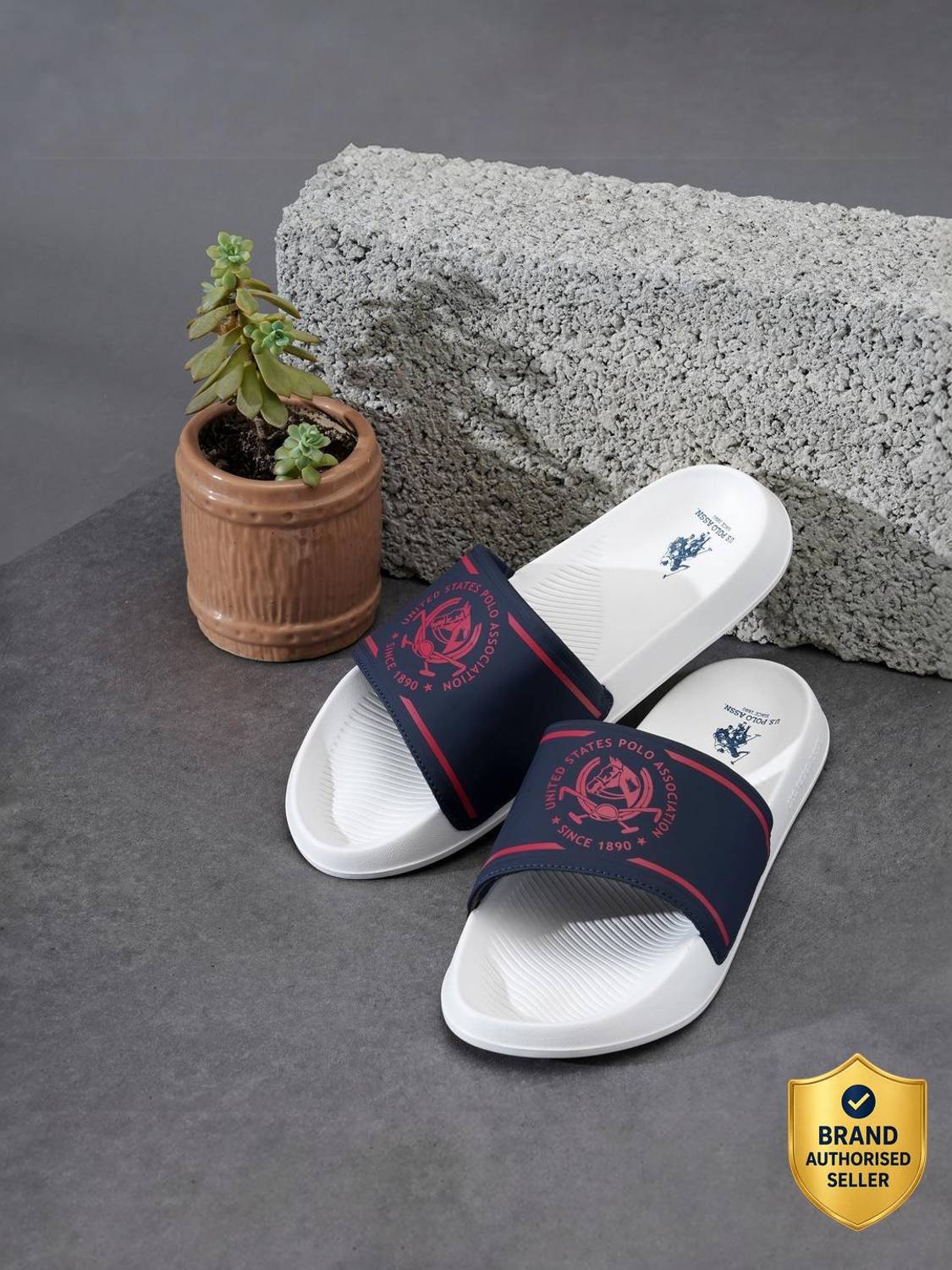 U.S. POLO ASSN. Men White Slides - Image 1