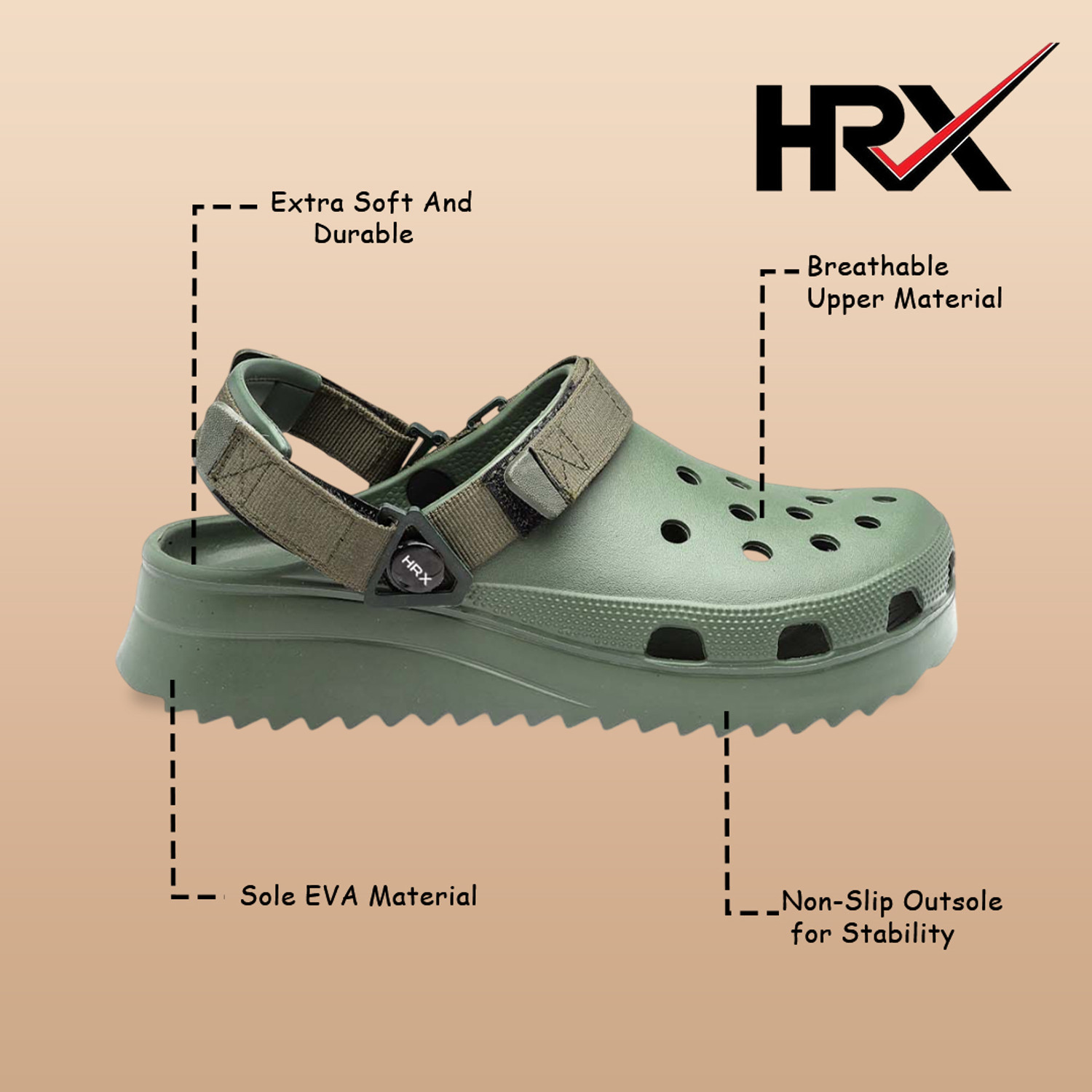 Image of HRX by Hrithik Roshan Men Clogs
