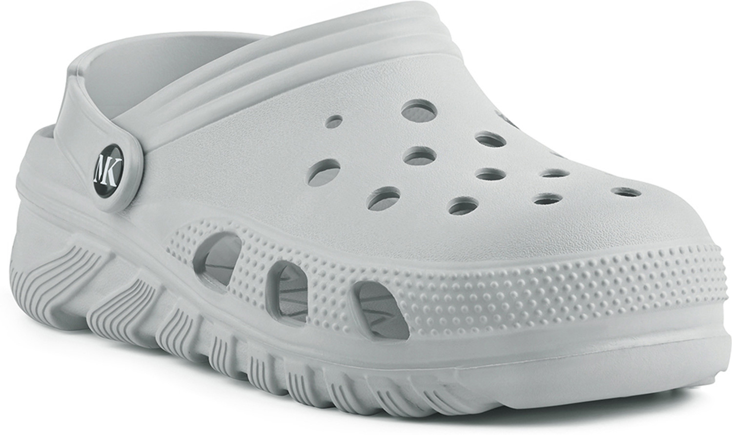 Image of MONKS & KNIGHTS Men Grey Lightweight Flexible All Day Clogs for men, MK-CLG-005-GY Flip Flops