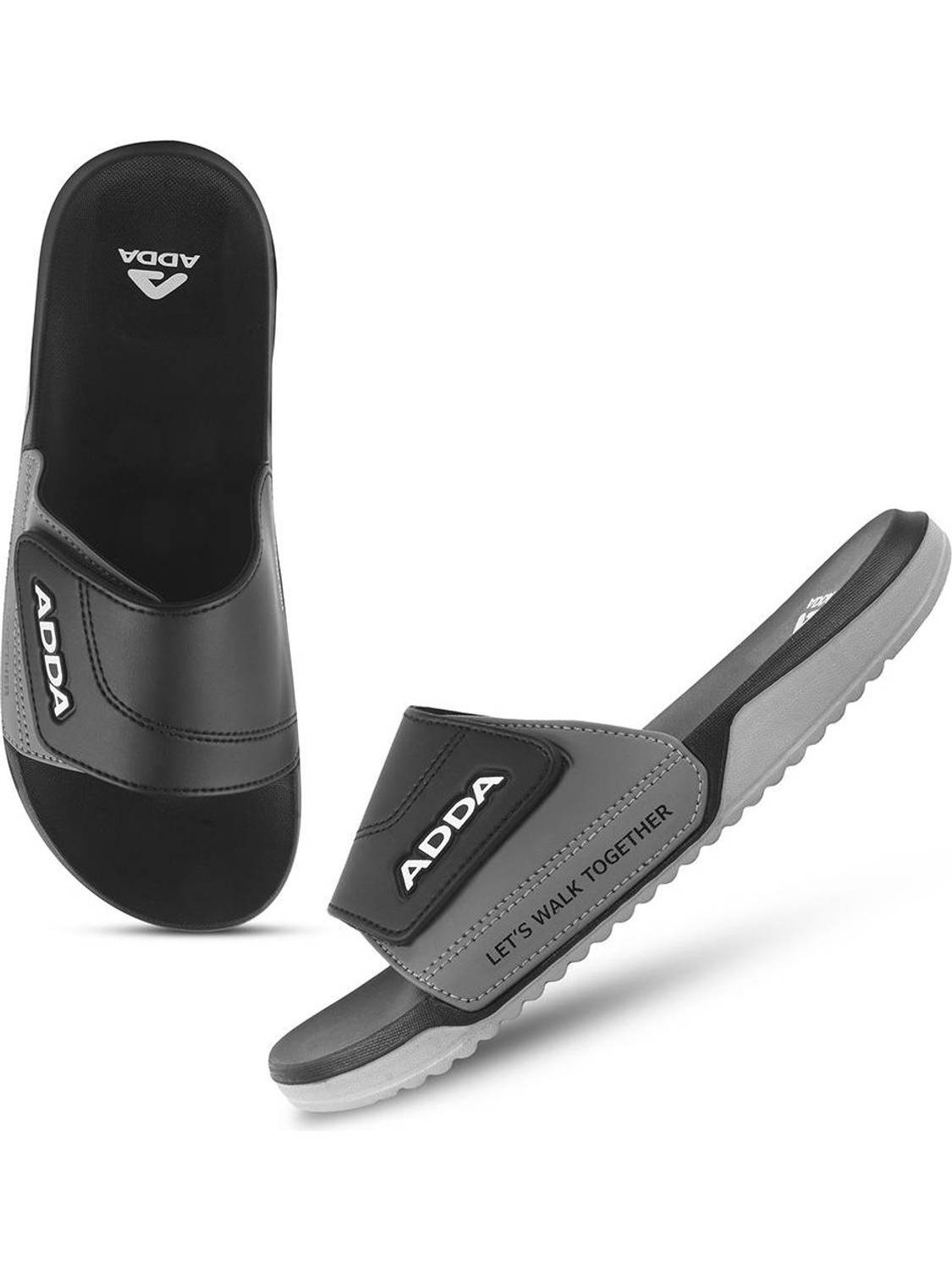 Adda Men Black Slides - Image 1