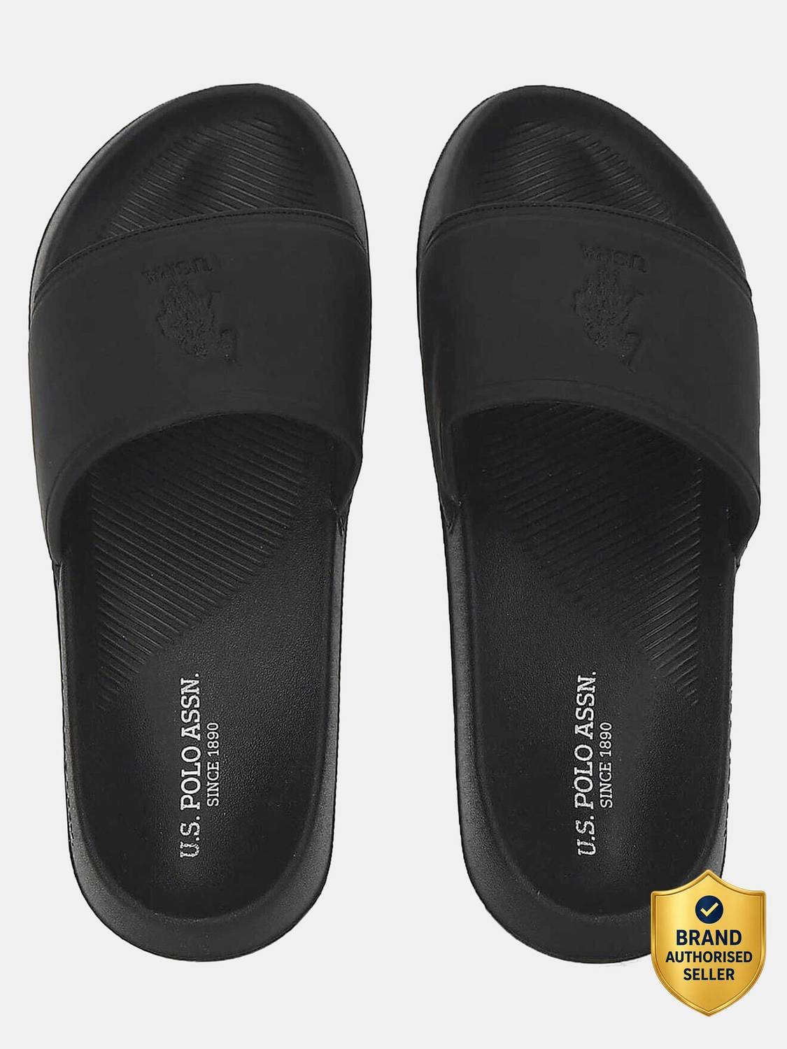 U.S. POLO ASSN. Men Black Slides - Image 1