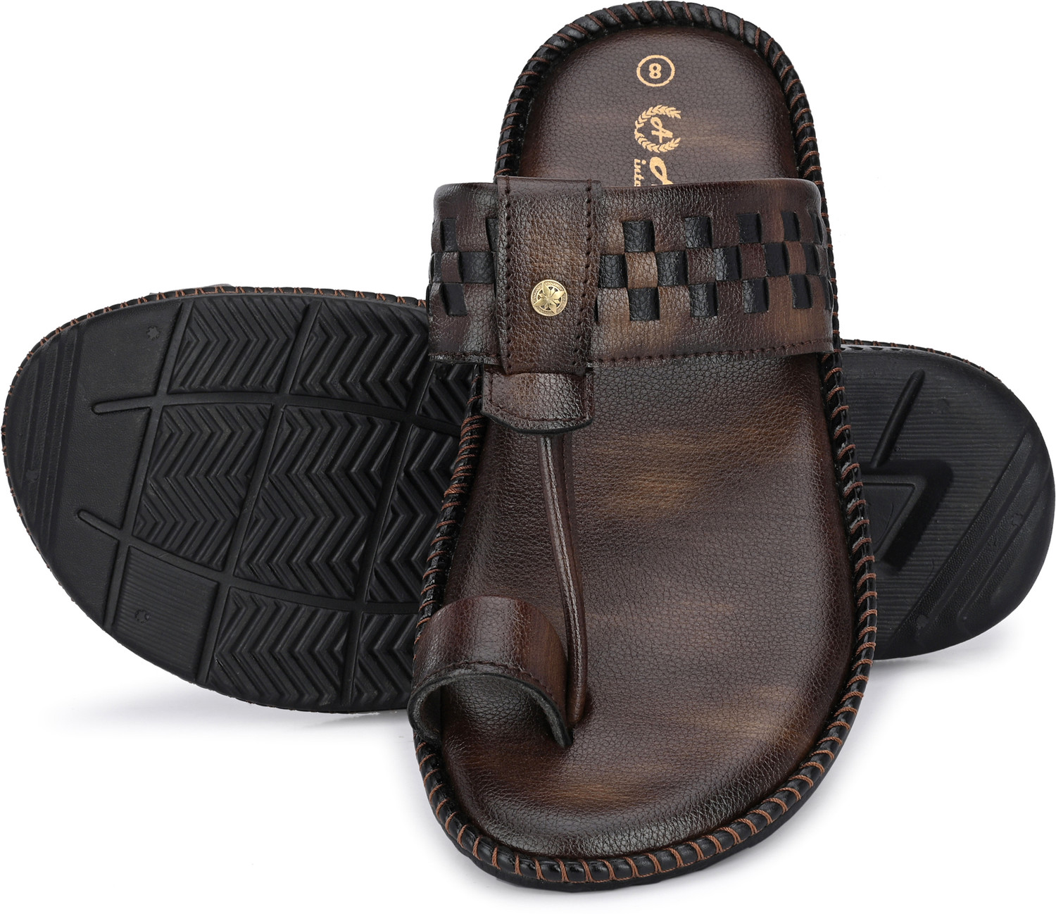 Image of Men's Avenue Men Slippers (Brown, 9)