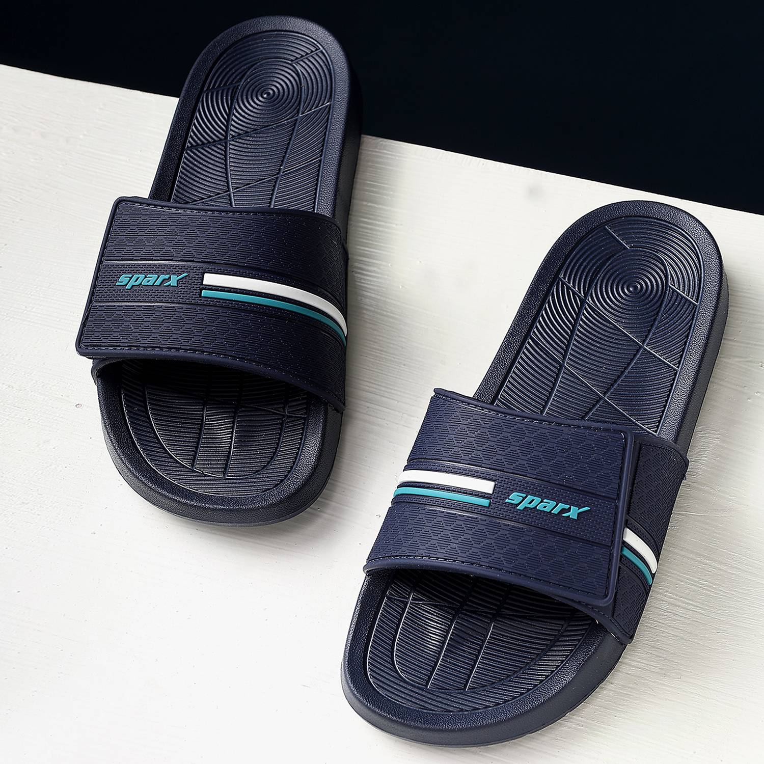 Sparx Men Blue Slides - Image 1