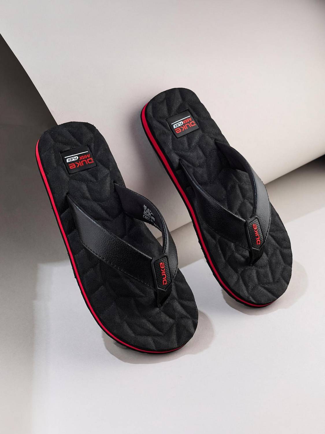 DUKE Men Black Slippers - Image 1
