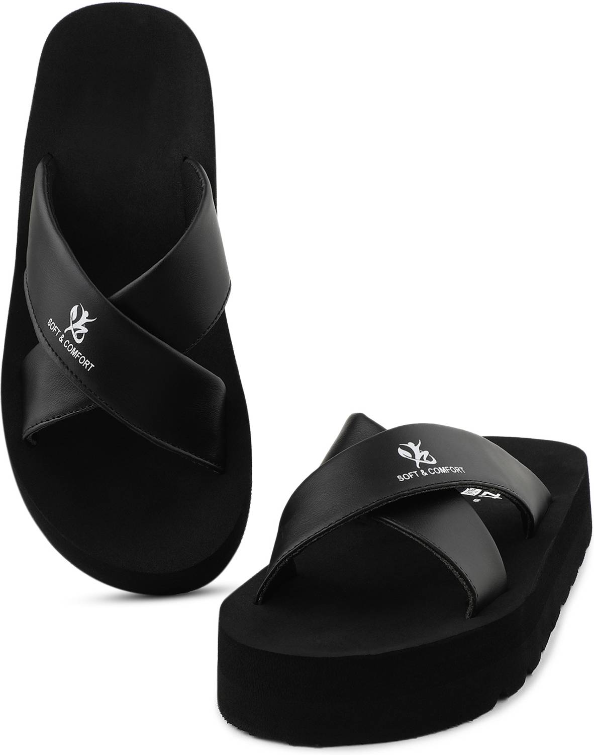 EVOK Men Black Slippers - Image 2