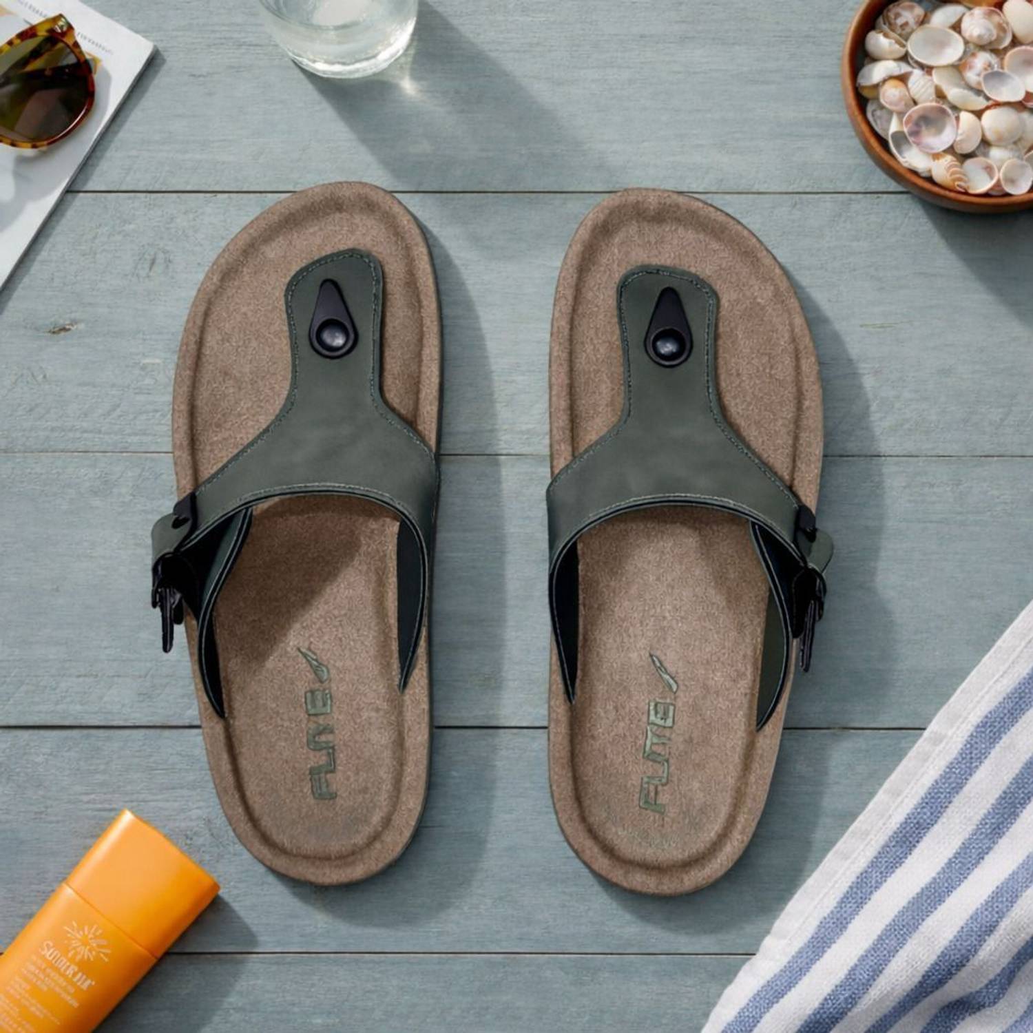 FLITE Men Slippers - Green - Image 3