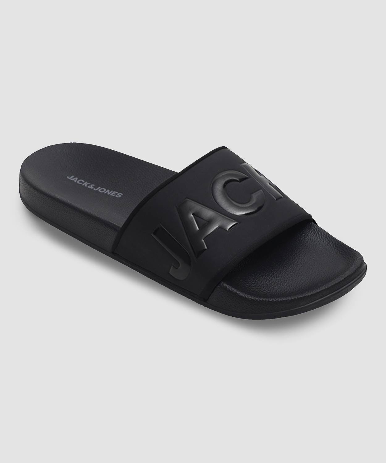 JACK & JONES Men Black Slides - Image 3