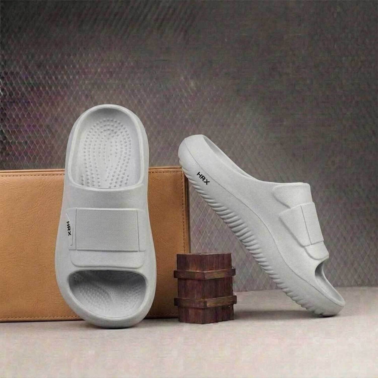 HRX by Hrithik Roshan Men Gray Slippers - Image 1