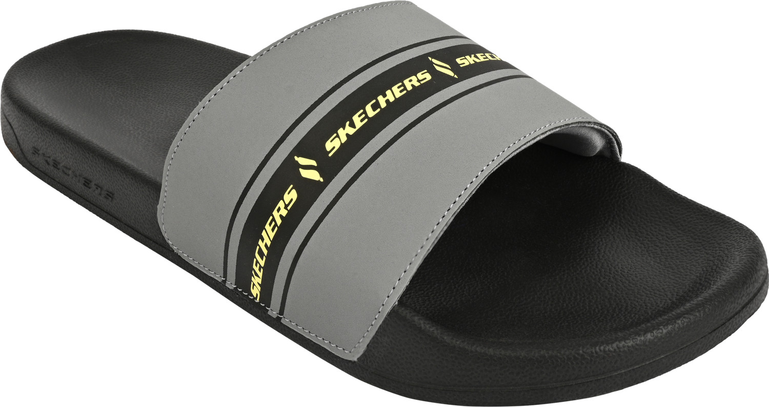 Image of Skechers Men Slides (Grey, 9)