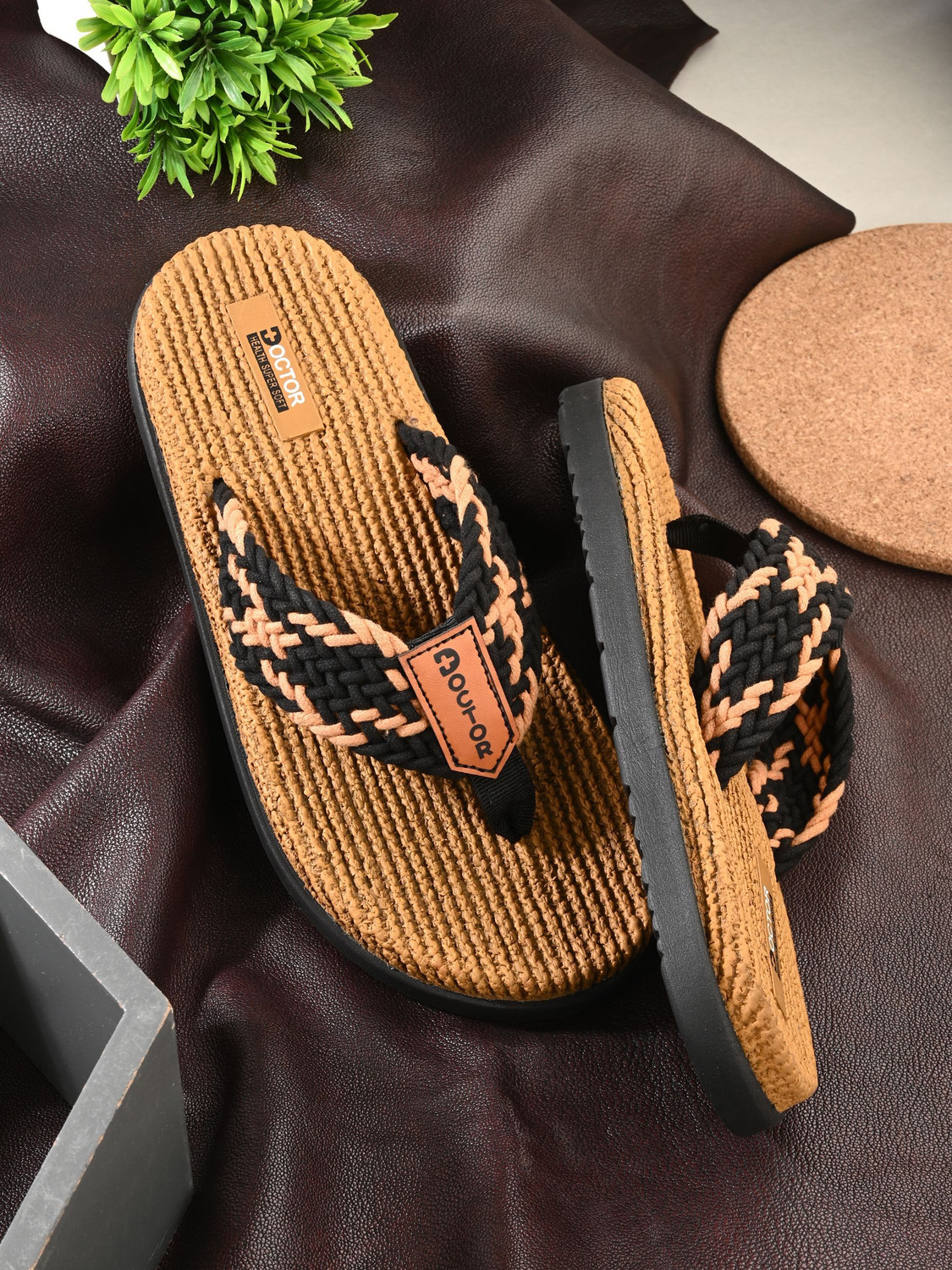 Image of Doctor Health Super Soft Men Men's Orthopedic Slippers | Soft Cushion, Lightweight, Doctor Recommended Design Slippers