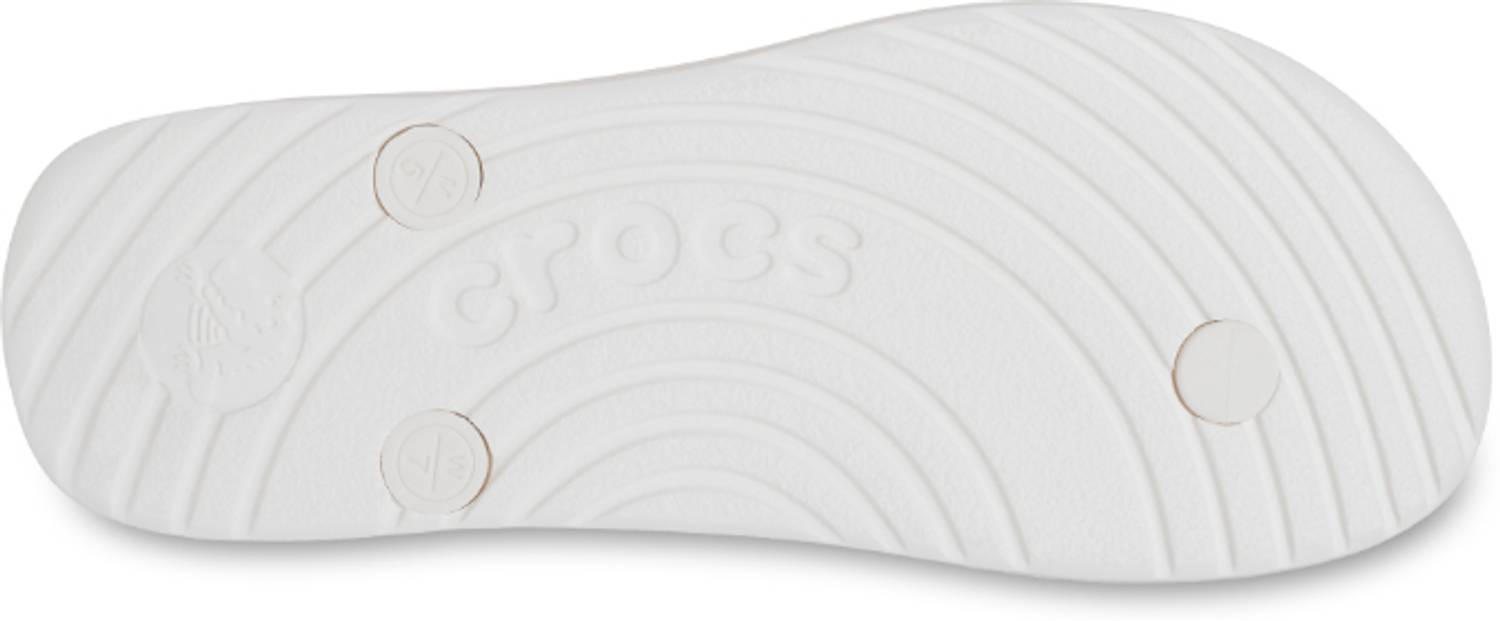 CROCS Unisex ESSENTIALS Flip Flops White - Image 5