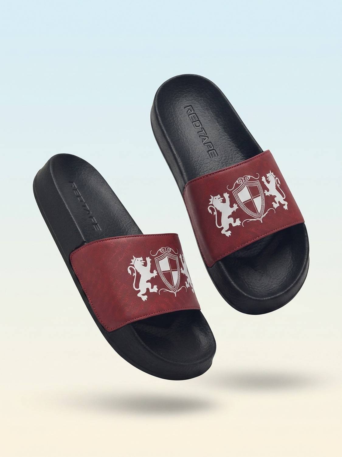 RED TAPE Men Red Slides - Image 3