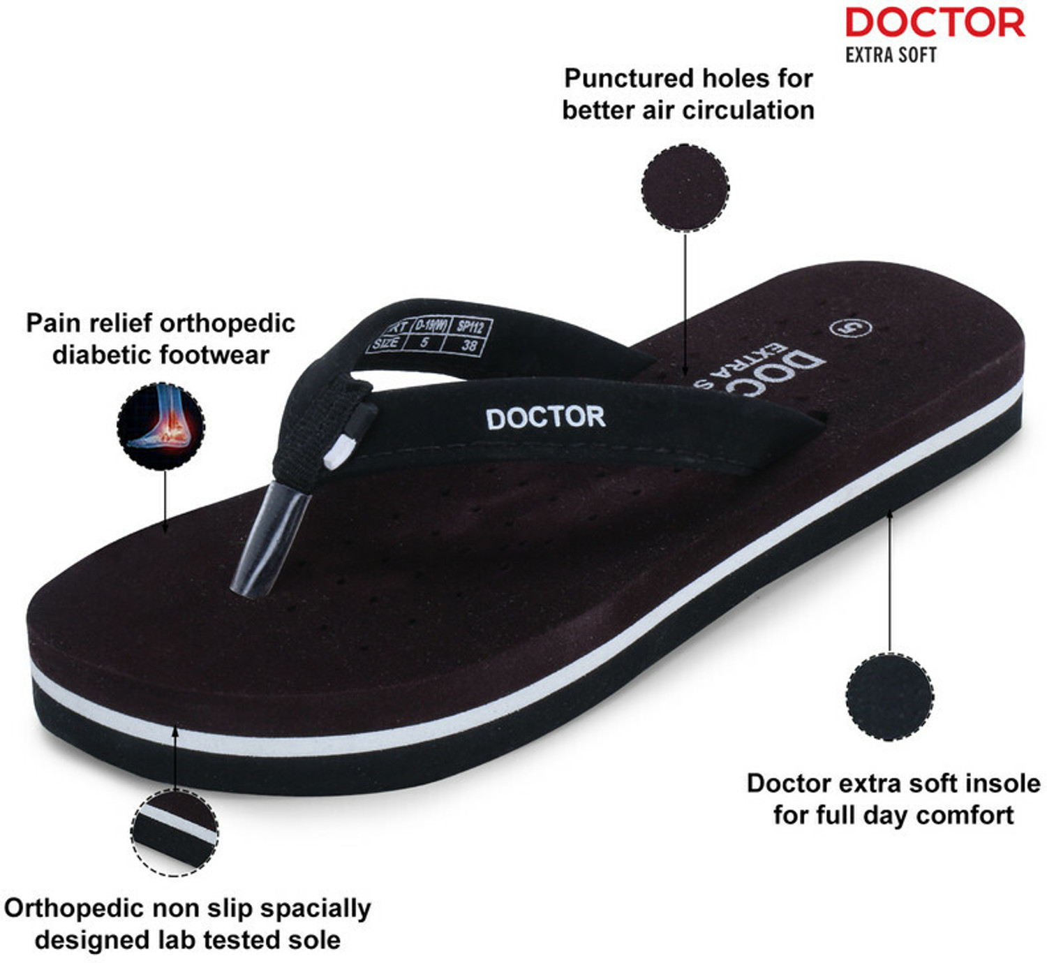 Image of DOCTOR EXTRA SOFT Women Flip Flops