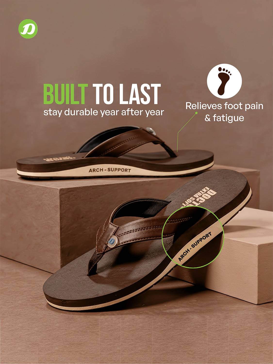 DOCTOR Men Orthopedic Diabetic Thong Slippers - Image 4