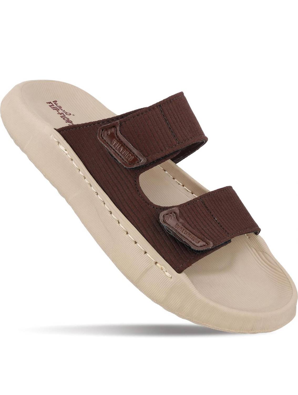 WALKAROO Men Brown Flip Flops