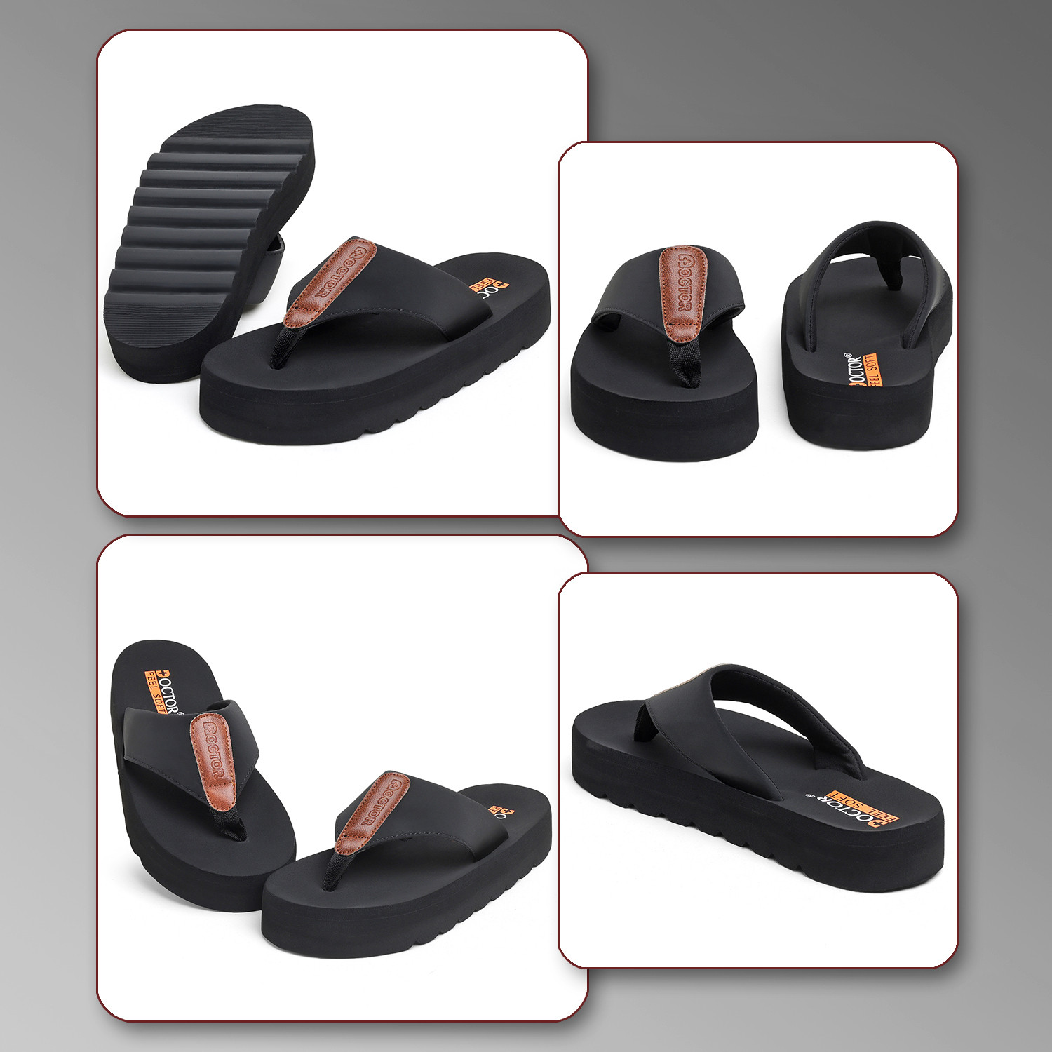 Image of DOCTOR FEEL SOFT Men Men Orthopedic Slippers for Men Flexible Soft Cushion Sole Slippers Slippers