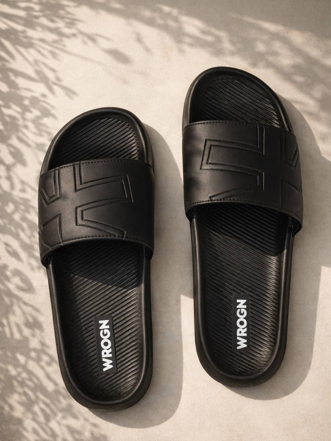 WROGN Men Black Slides - Image 1