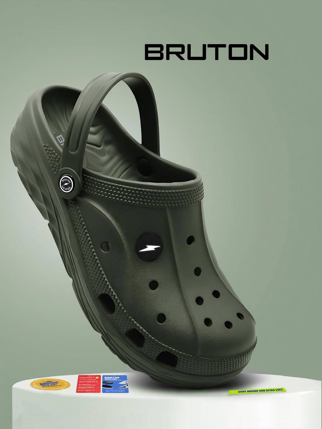 BRUTON Men Slides Green