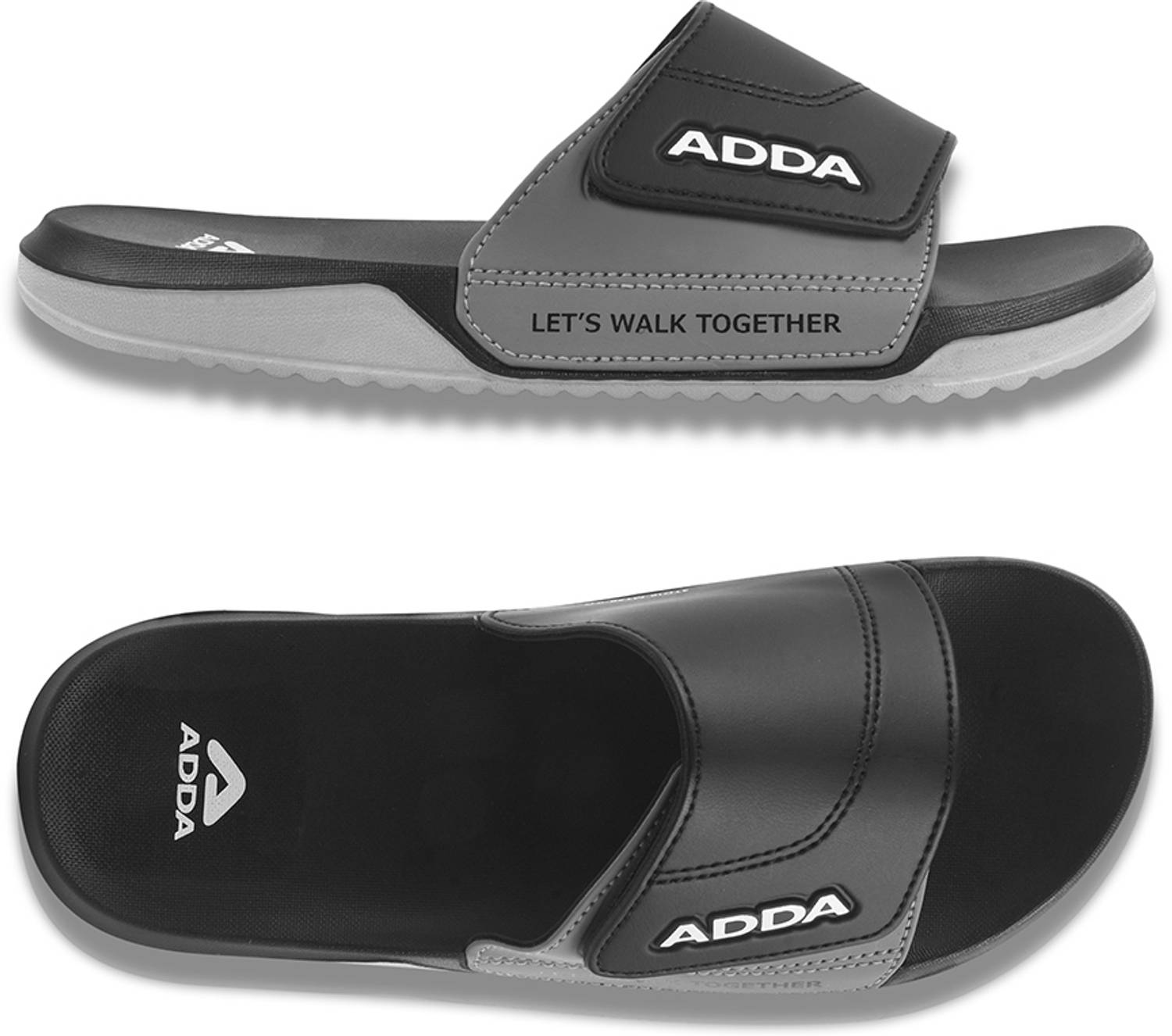Adda Men Black Slides - Image 3