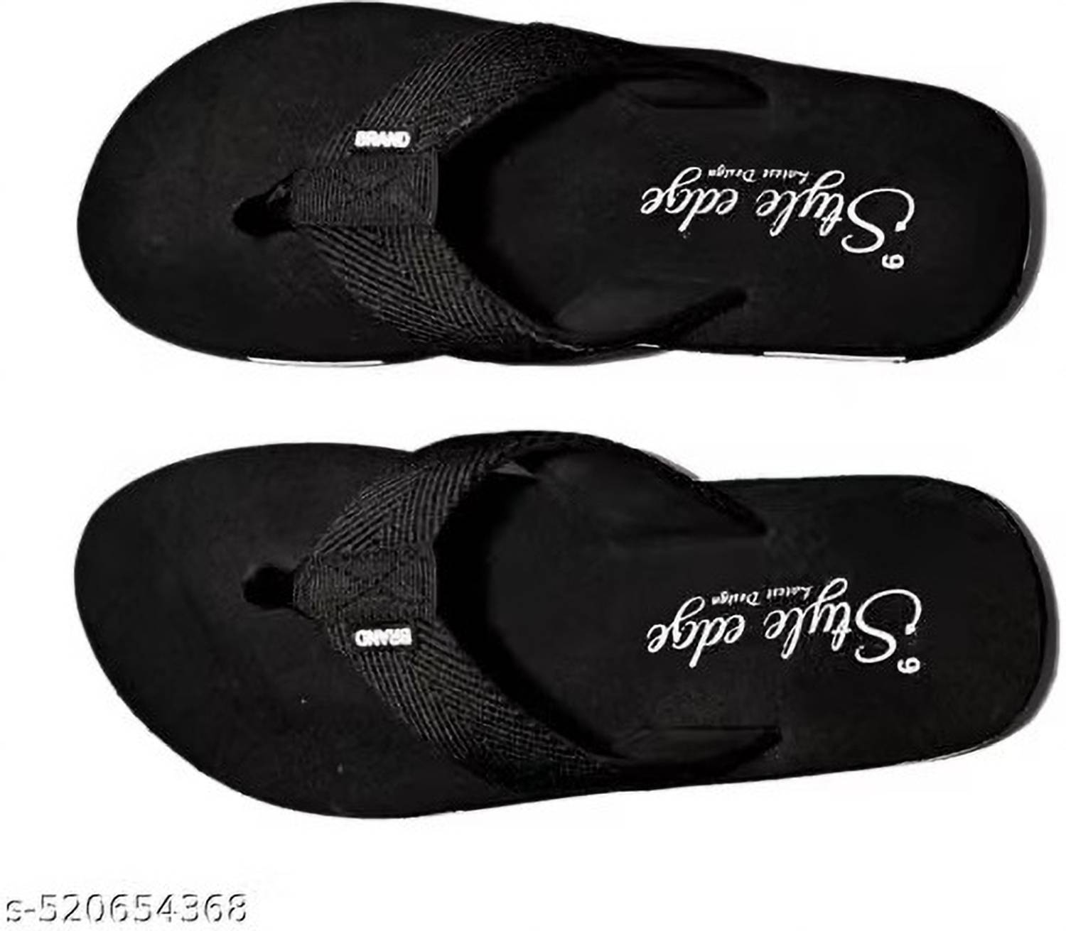 Styleedge Men Black Flip Flops - Image 4
