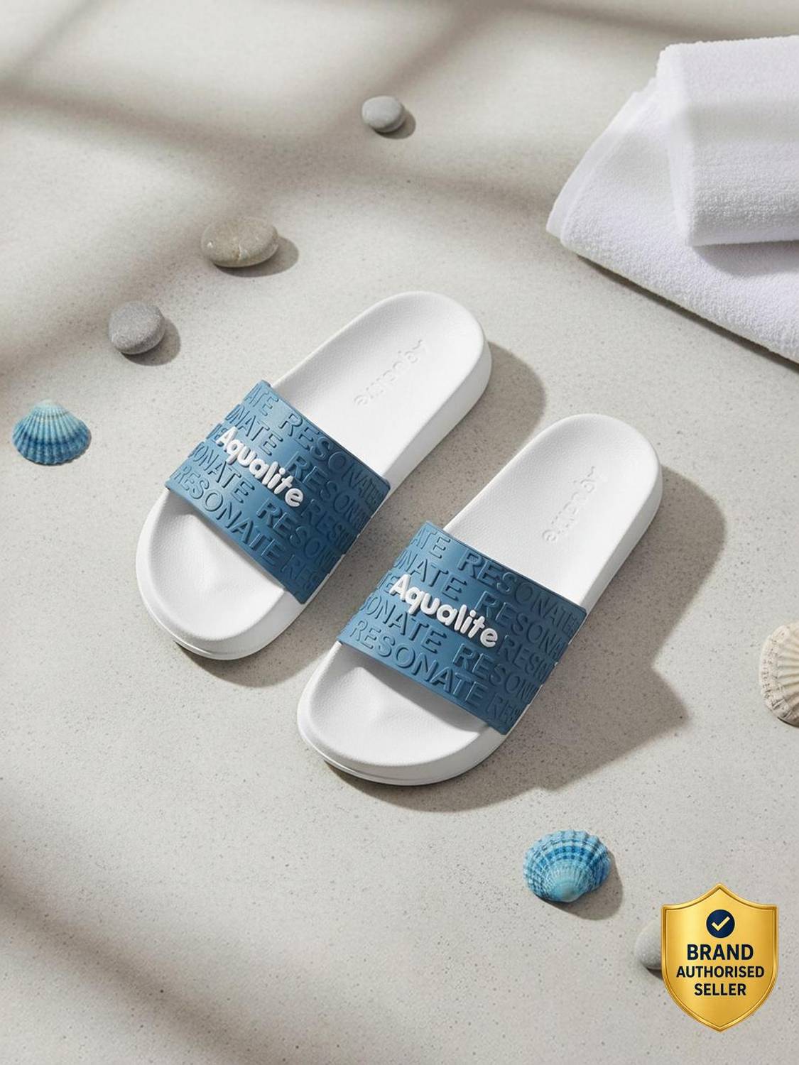 Aqualite Men Slides White - Image 1