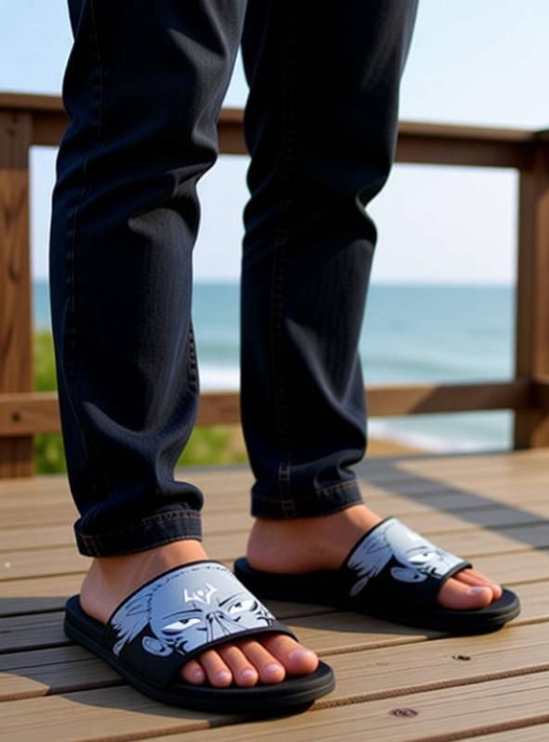 Cloker Men Gray Flip Flops - Image 2