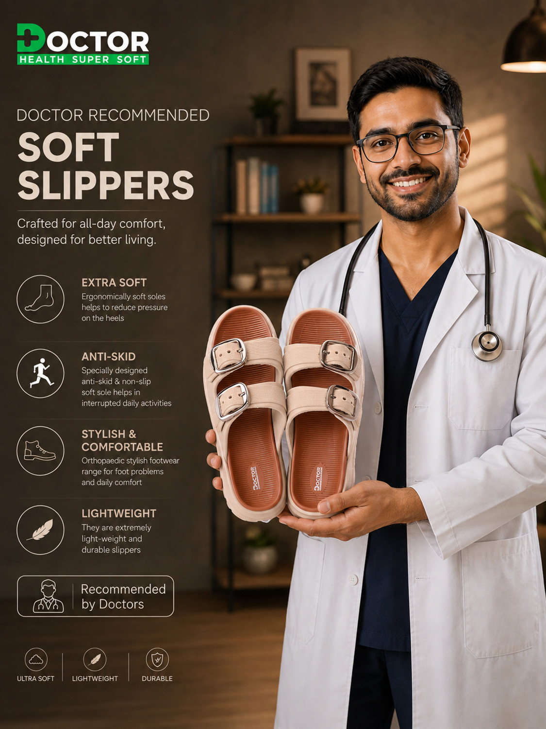 Image of Doctor Health Super Soft Women Flip Flops