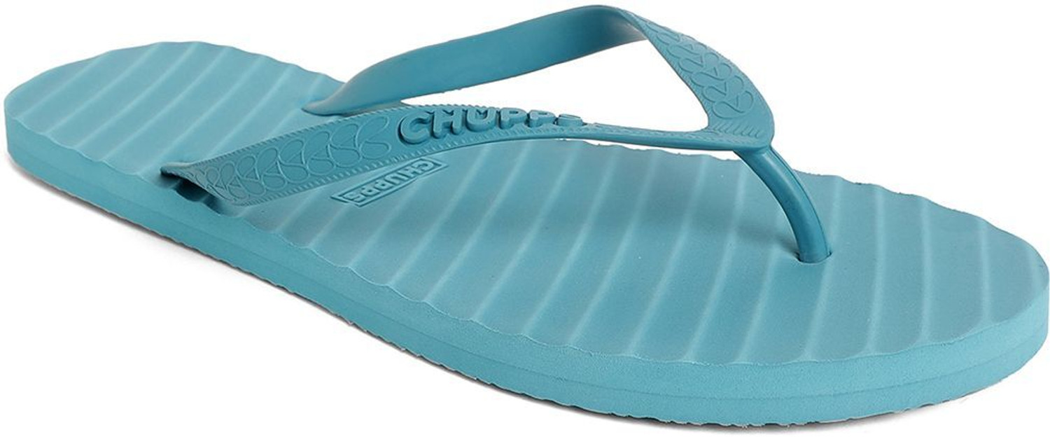 Image of Chupps Men Banana Leaf Monocrome Blue Soft Lightweight Flip Flops For Unisex Flip Flops