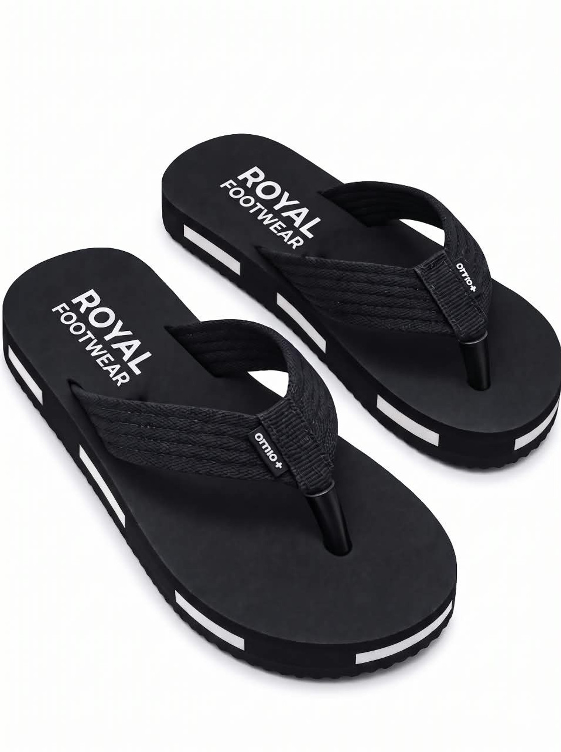 Image of Royal Footwear Men Slippers (Black, 6)